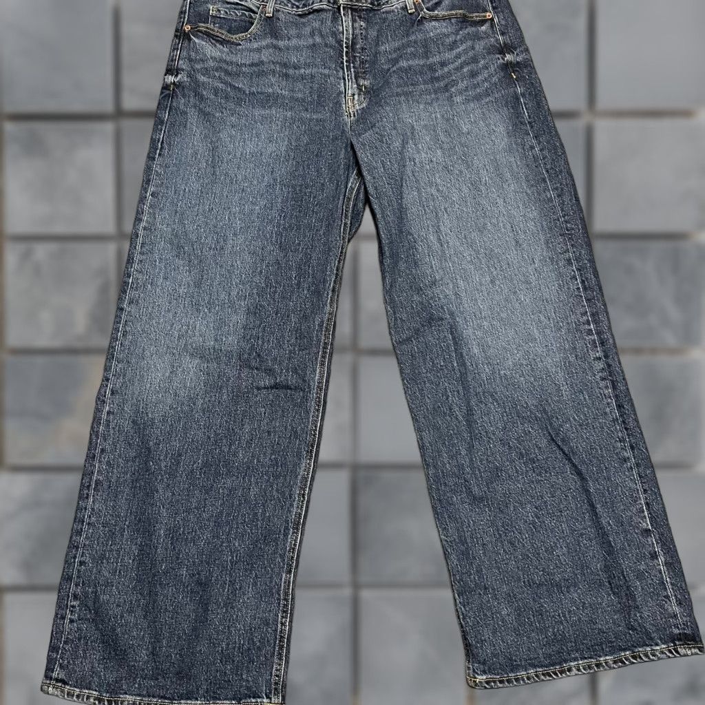 Old Navy VINTAGE Old Navy Sky Hi Wide Leg Jeans Womens 20 Plus Baggy 2025 Blue 41x31 Womens Size 42" / US 20 - 1 Thumbnail