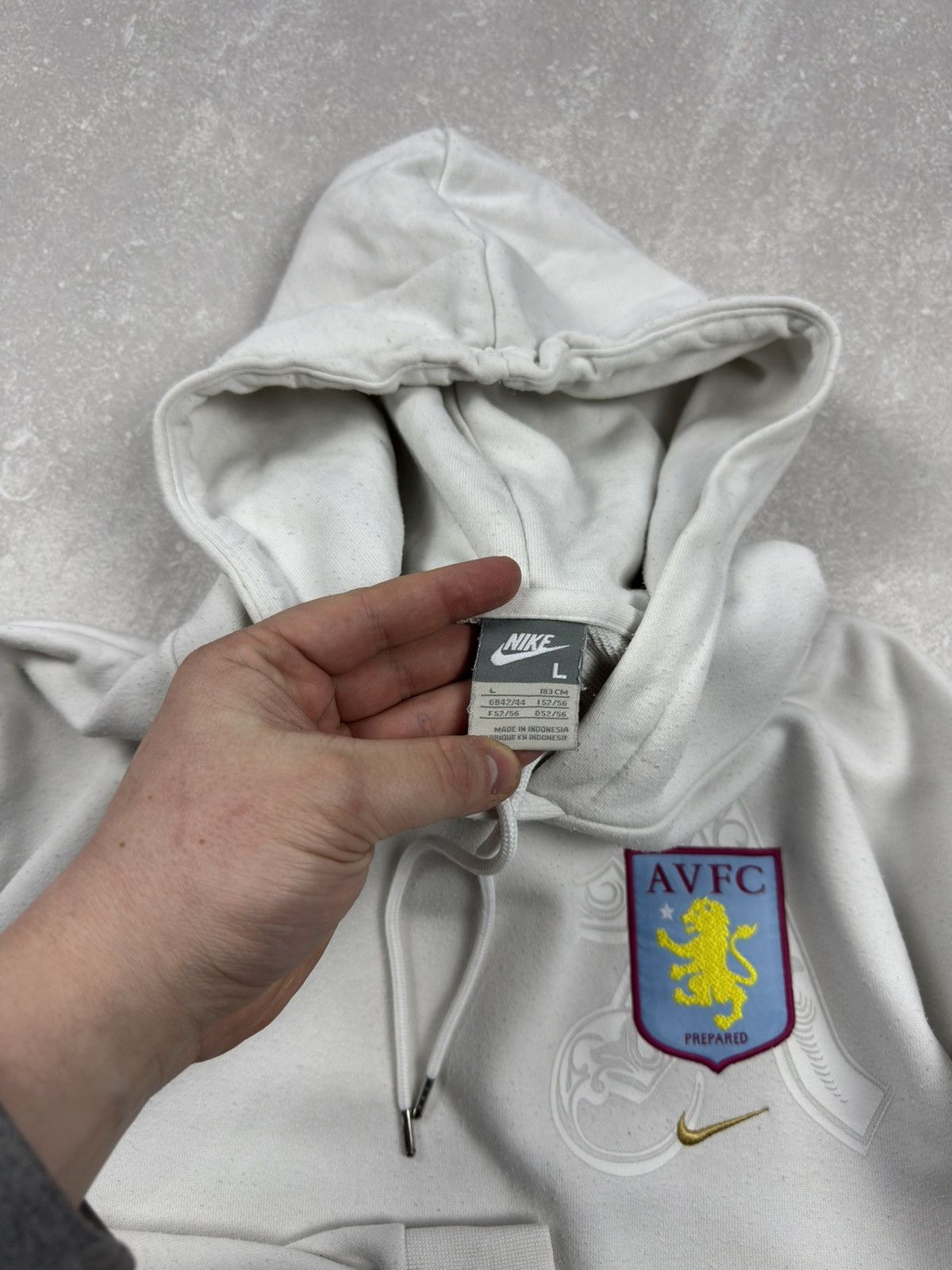 Nike Vintage Nike 00s Aston Villa FC Football Hoodie Soccer Size US L / EU 52-54 / 3 - 7 Thumbnail