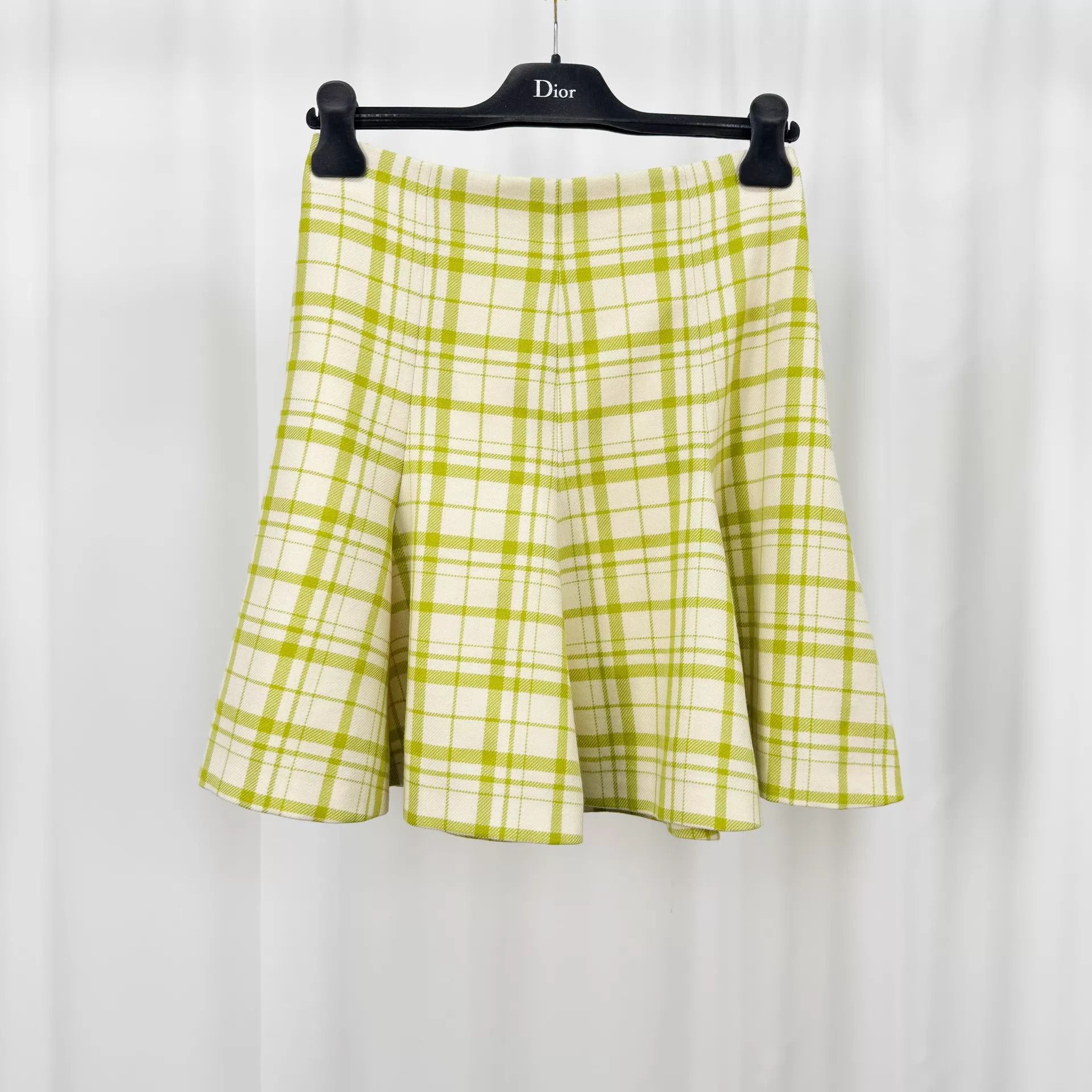 Dior Dior Women's Wool Check Skirt F38 New Size 27" / US 4 / IT 40 - 1 Thumbnail