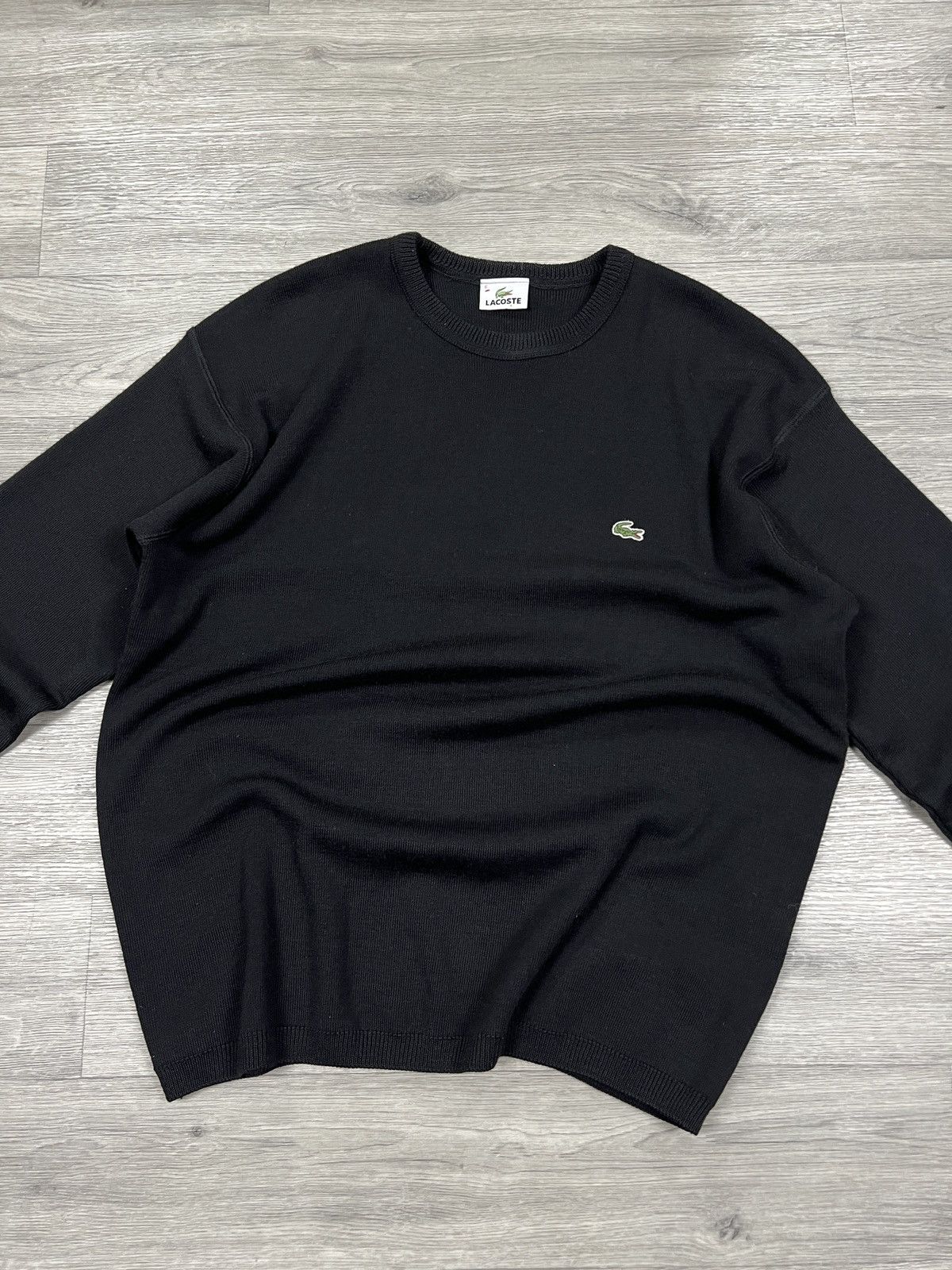 Lacoste Lacoste Vintage Black Wool Knit Sweater Size L Size US L / EU 52-54 / 3 - 5 Thumbnail