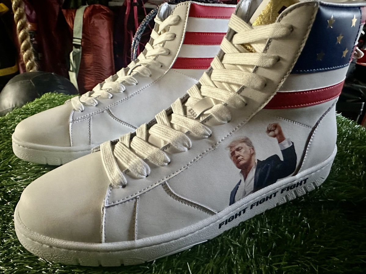 Donald Trump Trump Sneakers FIGHT FIGHT FIGHT High-Tops Sz 12 Rdy 2 Ship! Size US 12 / EU 45 - 2 Thumbnail