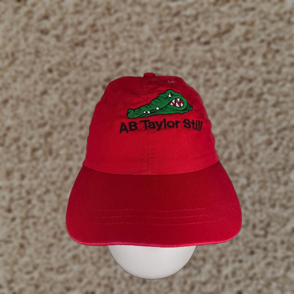 Vintage AB Taylor Still Hat Strap Back Adult One Size Red Alligator Head 100% Cotton Size ONE SIZE - 1 Thumbnail