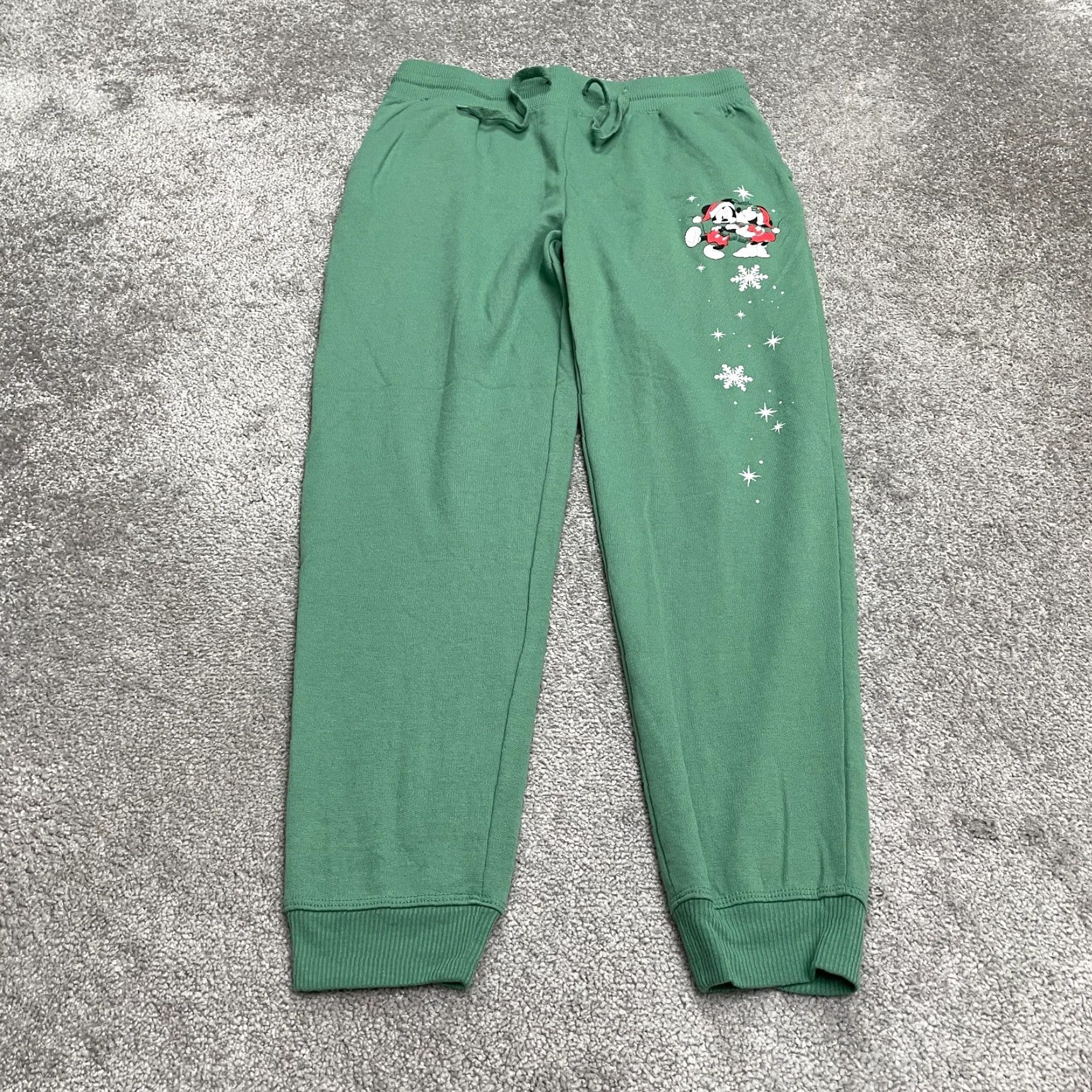 Disney Disney Sweatpants Women M Green Mickey Mouse Fleece Super Soft Pockets Elastic Waist 32 Inseam Regular Size 32" / US 10 / IT 46 - 2 Thumbnail