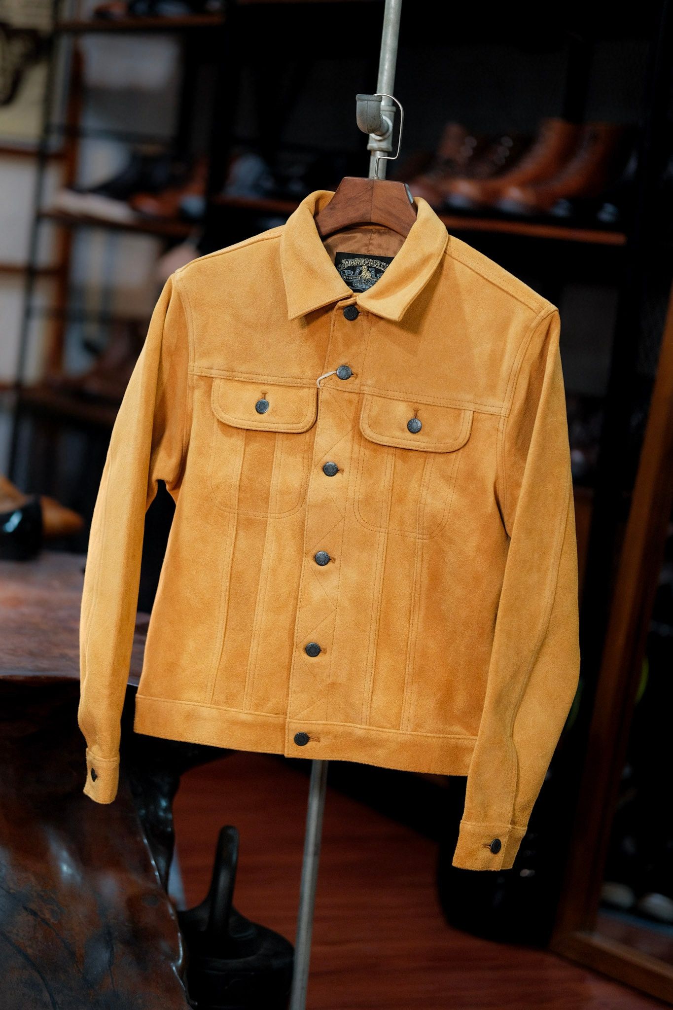 DOUBLE HELIX The Boxer Beige Suede Horsehide Leather Jacket Double Helix Size US M / EU 48-50 / 2 - 2 Thumbnail