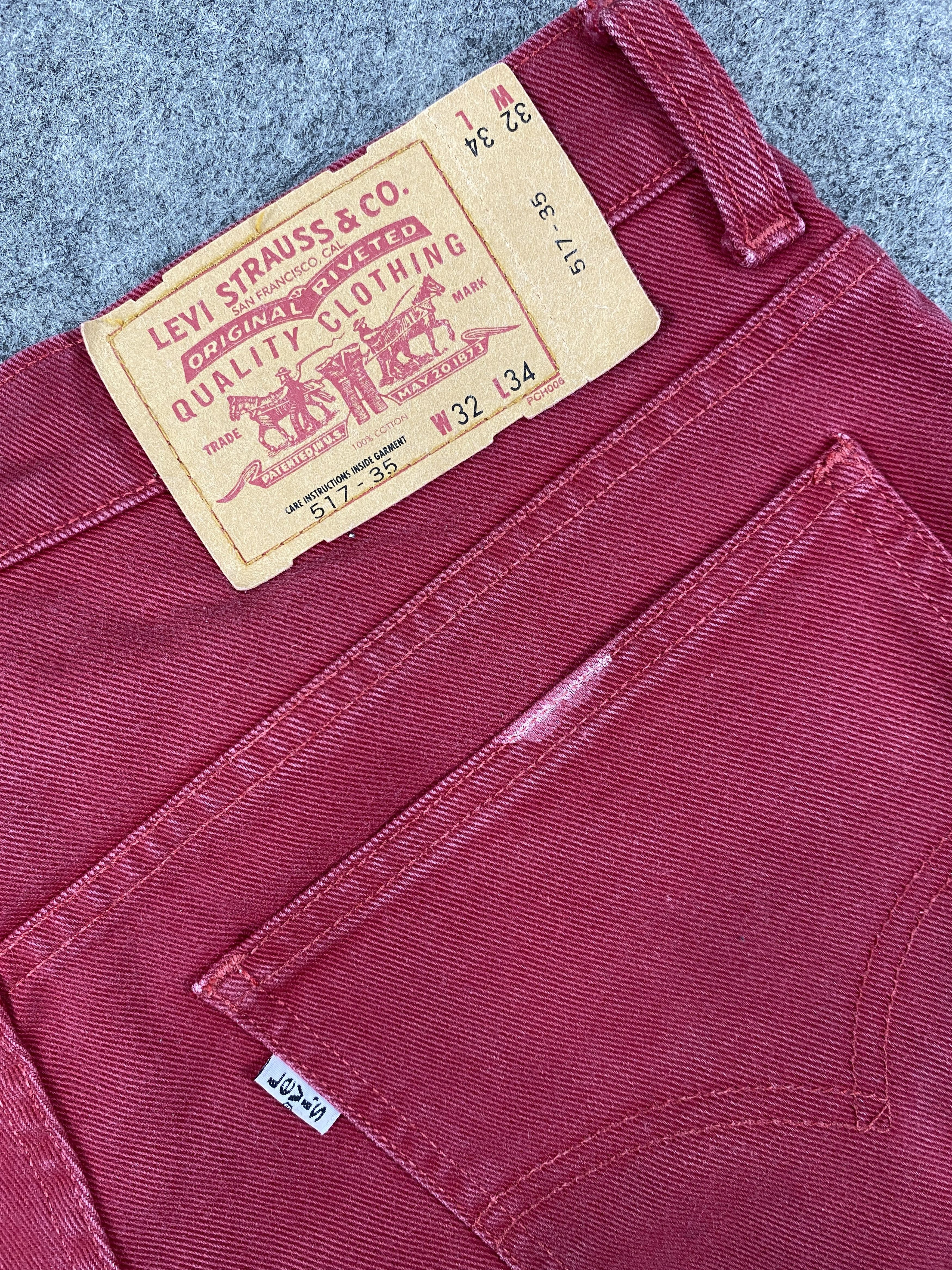 Levi's Red Vintage Levi's 517 Flare Bootcut 31x27 Denim -JN2424 Size US 31 - 10 Thumbnail