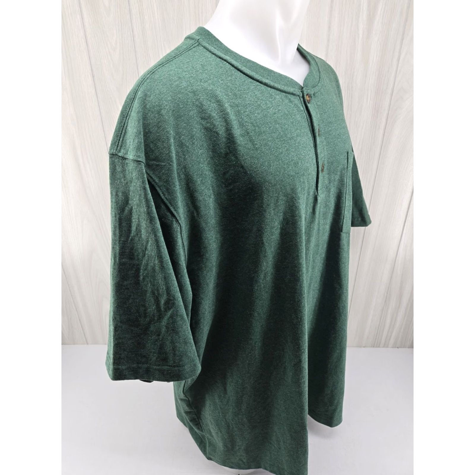 Carhartt VINTAGE Carhartt Heavyweight Pocket Henley Green T Shirt Mens 3XL K84 G55 3 Button Size US XXL / EU 58 / 5 - 7 Thumbnail