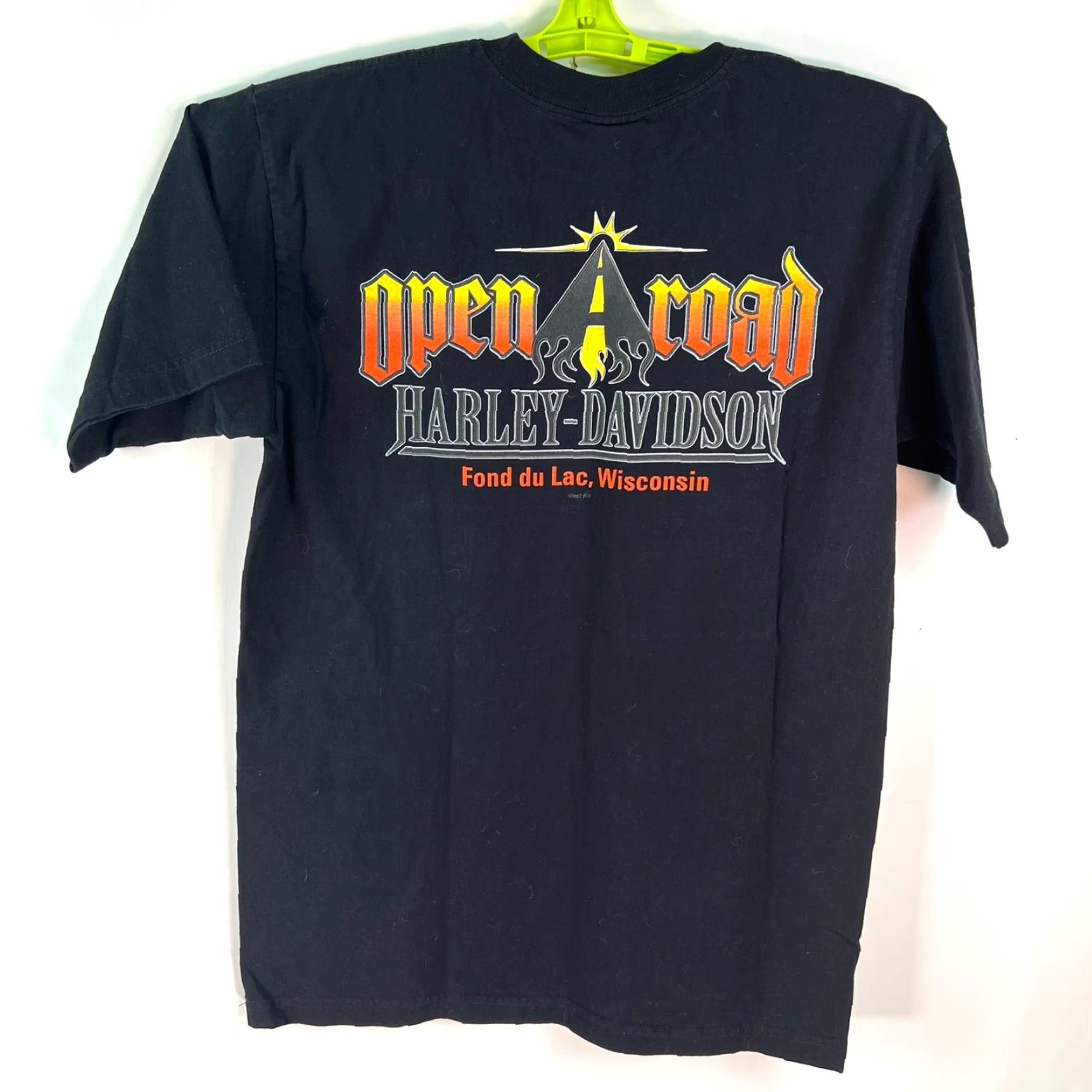 Harley Davidson Harley-Davidson Open Road Mens Black T-Shirt Size L Graphic Print Vintage USA Fond Du Lac WI Kimble? Size US L / EU 52-54 / 3 - 2 Thumbnail