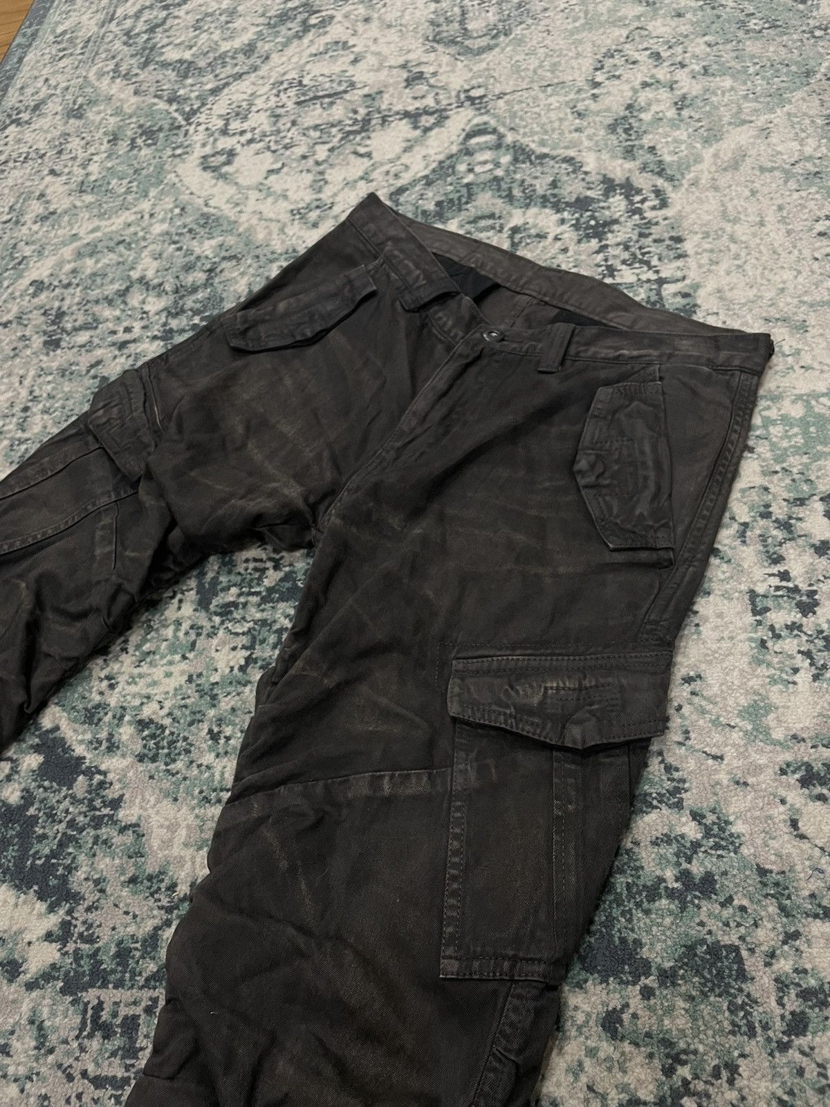 Tornado Mart Tornado Mart Waxed Multipocket Coated Denim Pants Size US 30 / EU 46 - 7 Thumbnail