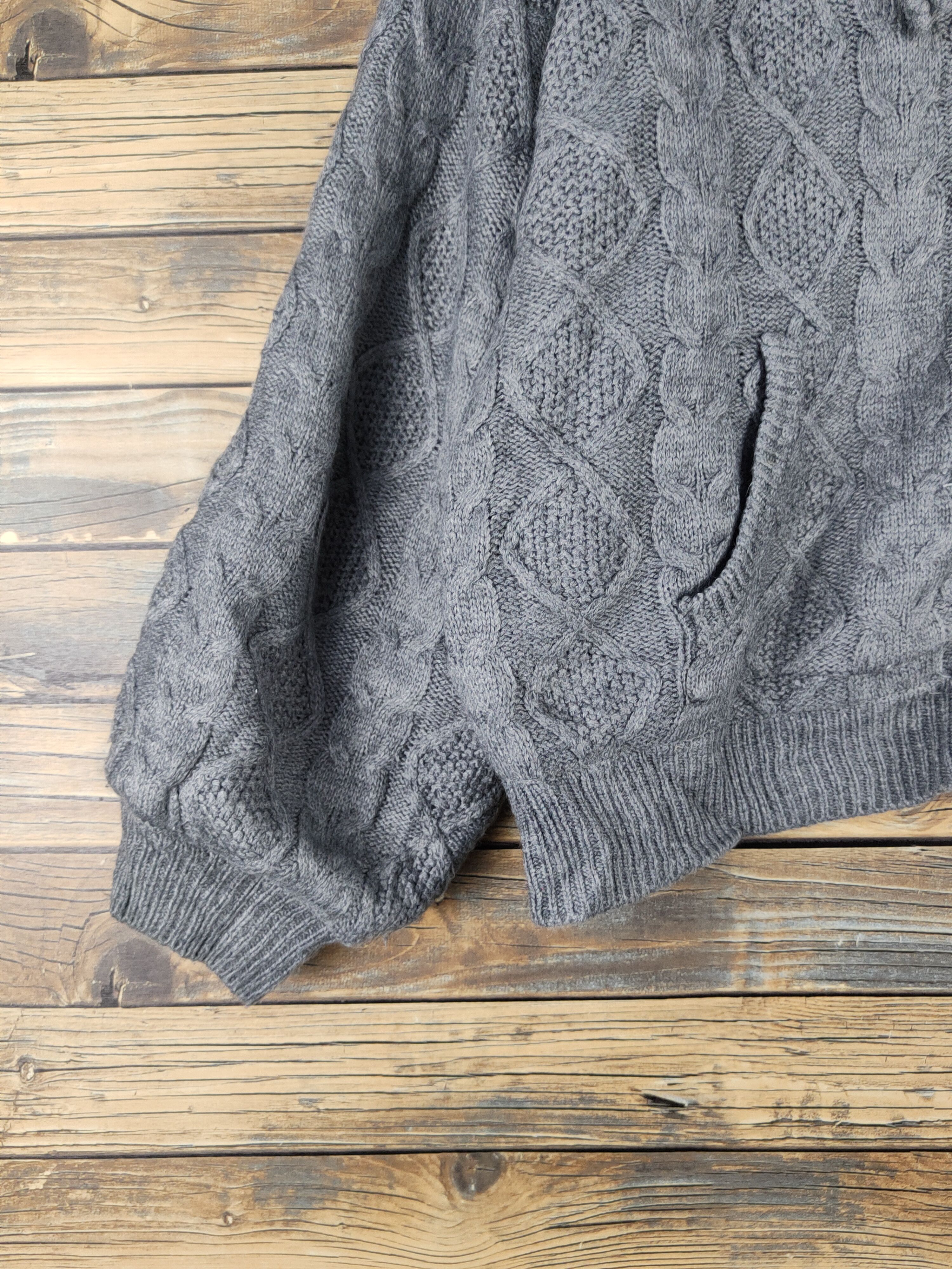 Aran Isles Knitwear Maca Dark Gray Hoodie Knitwear Sweaters #W1190 Size US L / EU 52-54 / 3 - 4 Thumbnail