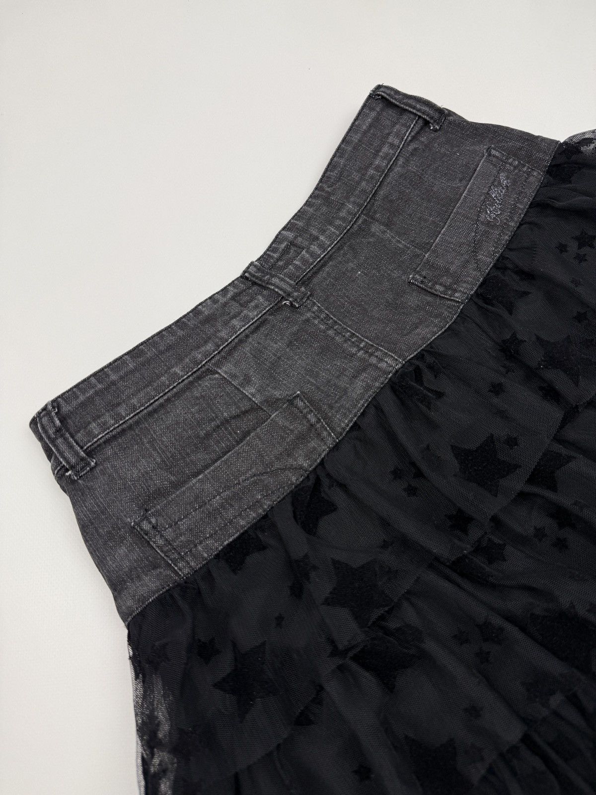Miss Sixty Y2K Vintage Killah by Miss Sixty Denim Flare Mesh Mini Skirt Size 28" / US 6 / IT 42 - 6 Thumbnail