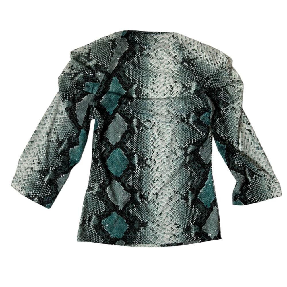 Gianni Valentino GANNI I Snakeskin Print Sparkly Top XS Size XS / US 0-2 / IT 36-38 - 2 Thumbnail