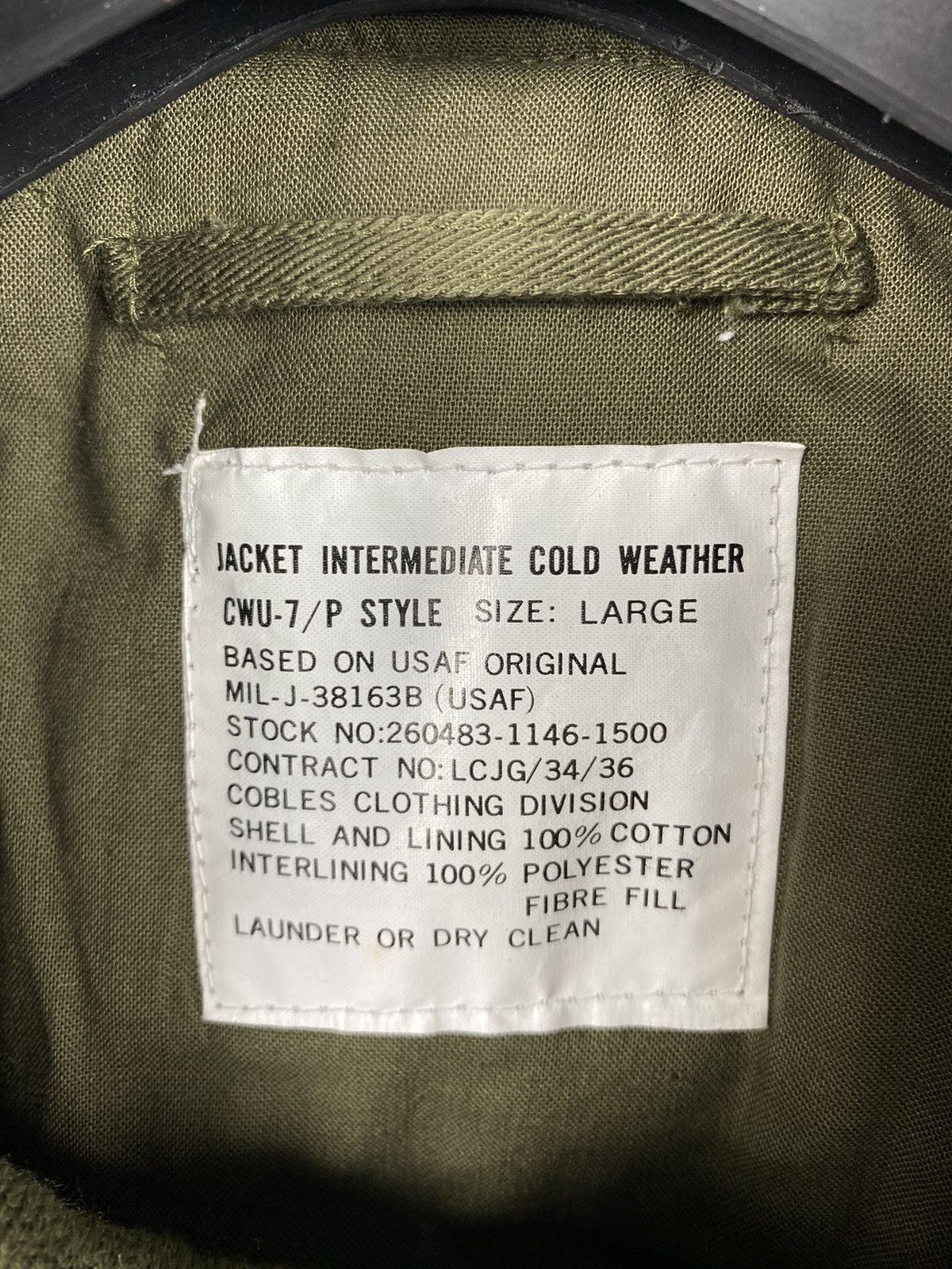 Vintage USAF US Air Force CWU 7p Flight Jacket Vintage size L Size US L / EU 52-54 / 3 - 4 Thumbnail