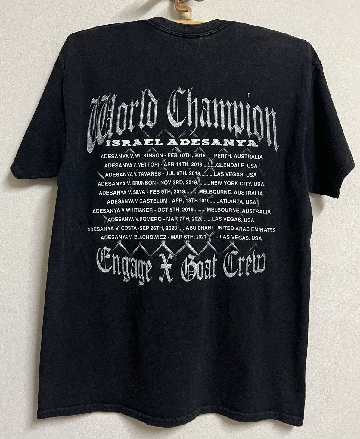 Other Israel Adesanya UFC Champion Graphic Tee M Size US M / EU 48-50 / 2 - 3 Thumbnail