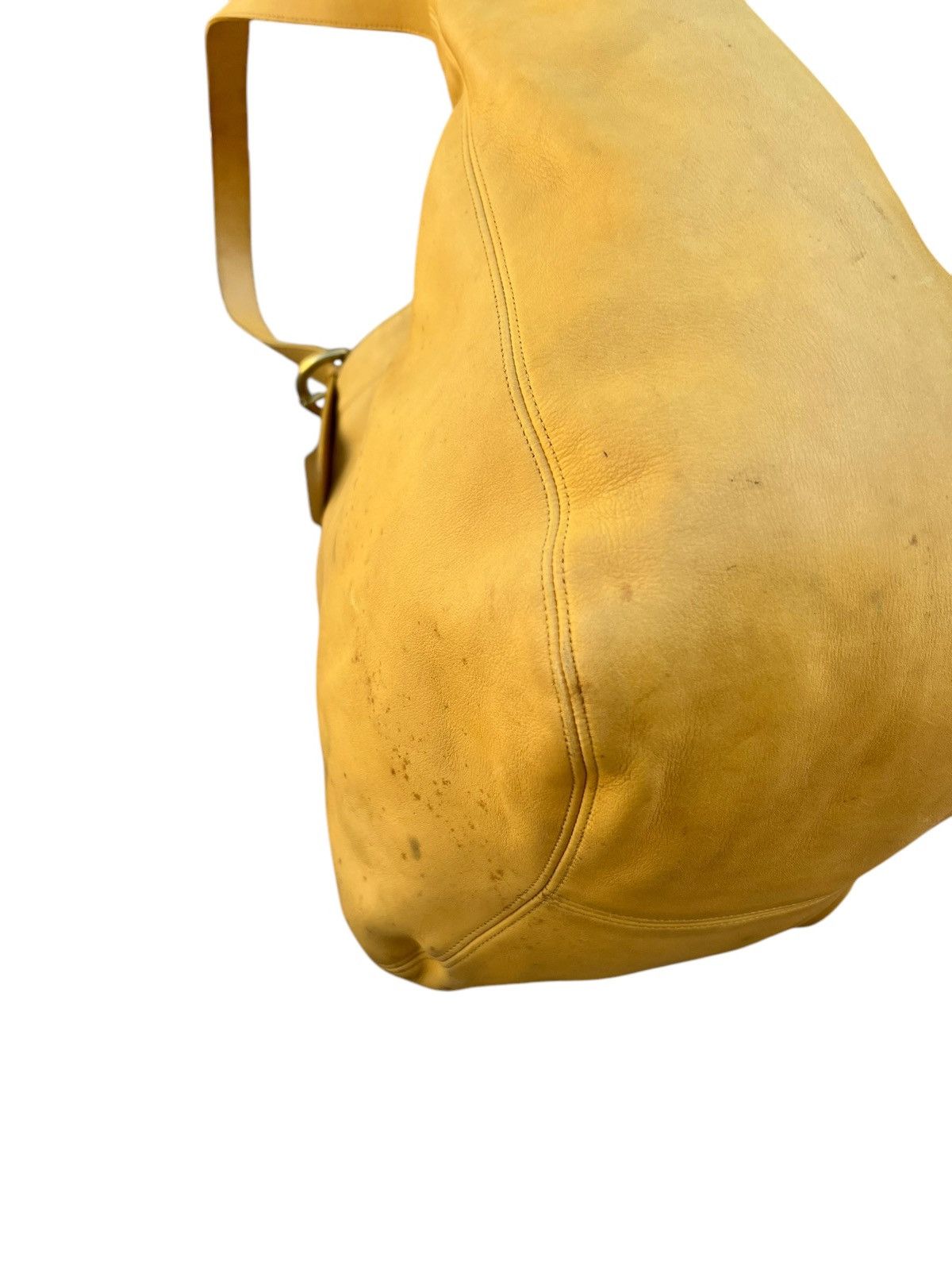 Leather Vintage 90s COACH Scratches Stains Patina Leather Tote Bag Size ONE SIZE - 13 Thumbnail
