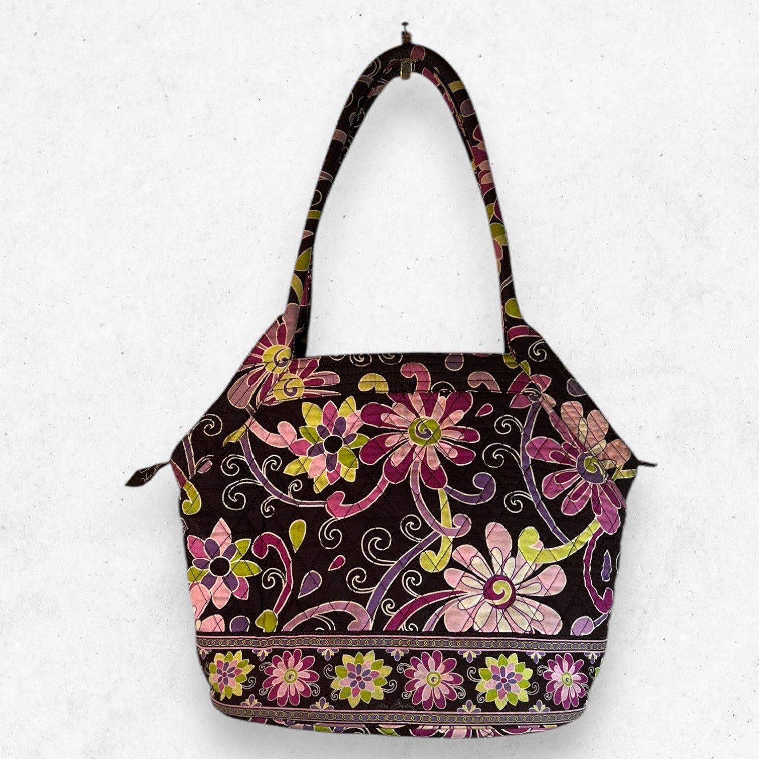 Vera Bradley Vera Bradley Retired Pattern Purple Punch Bag Purse Tote Bag Size ONE SIZE - 1 Thumbnail
