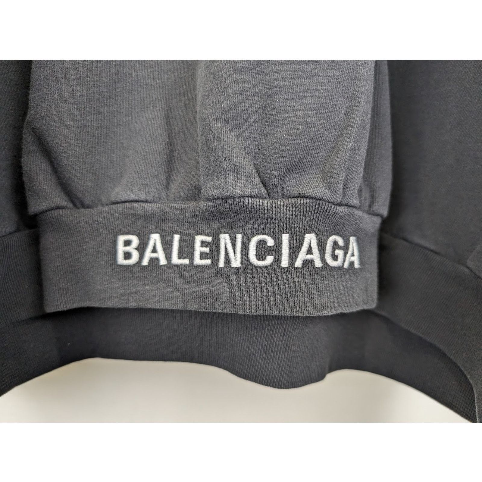 Balenciaga o1rshd1 Small Fit Hoodie in Washed Black Size US M / EU 48-50 / 2 - 9 Thumbnail
