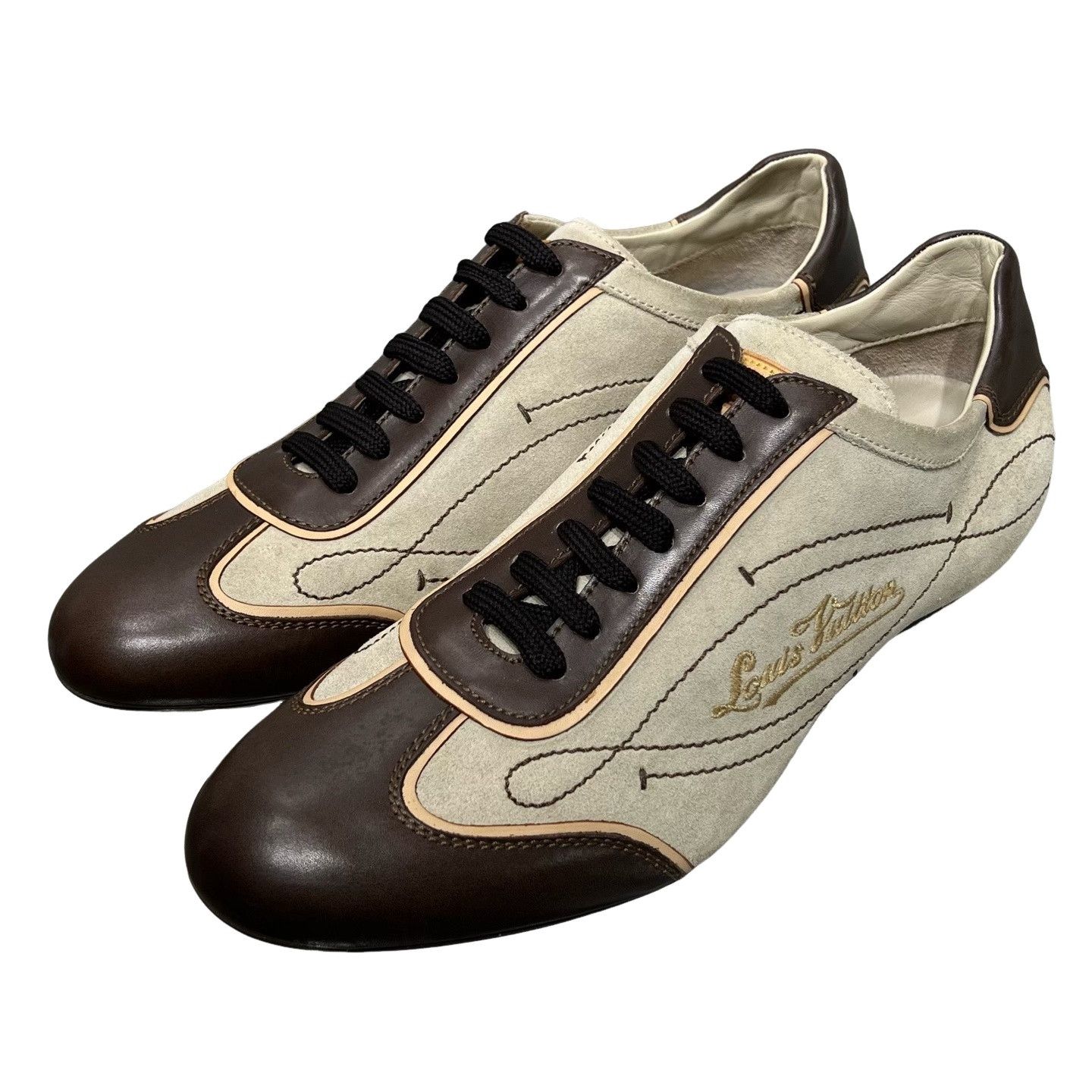 Louis Vuitton Louis Vuitton Suede Low-Top Sneakers Size 8.5 Size US 8.5 / EU 41-42 - 1 Thumbnail
