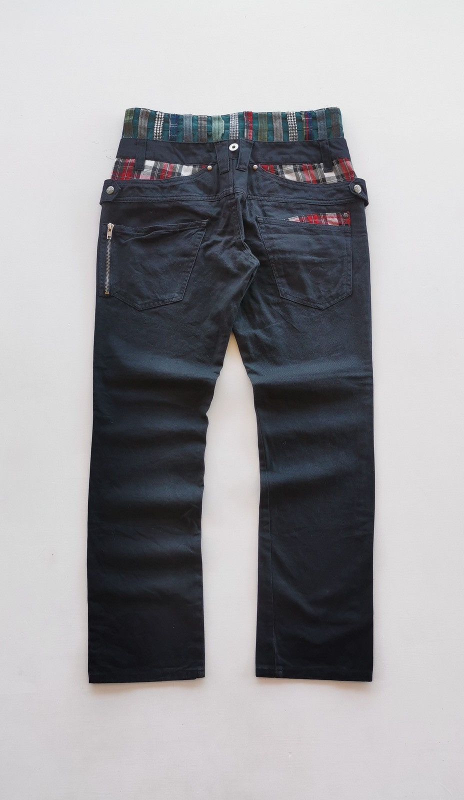 Japanese Brand Manydope Blindedge Double Waist Japan Black Jeans Size US 31 - 5 Thumbnail