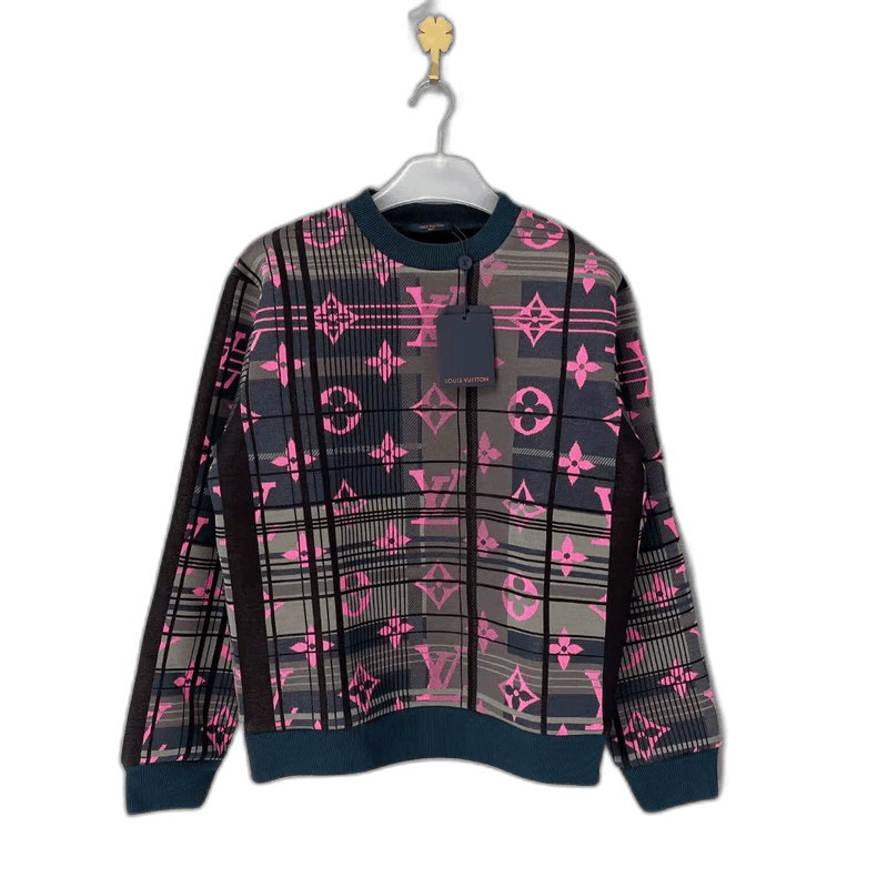 Louis Vuitton Louis Vuitton Gray Pink Printed Sweatshirt Size US S / EU 44-46 / 1 - 1 Thumbnail