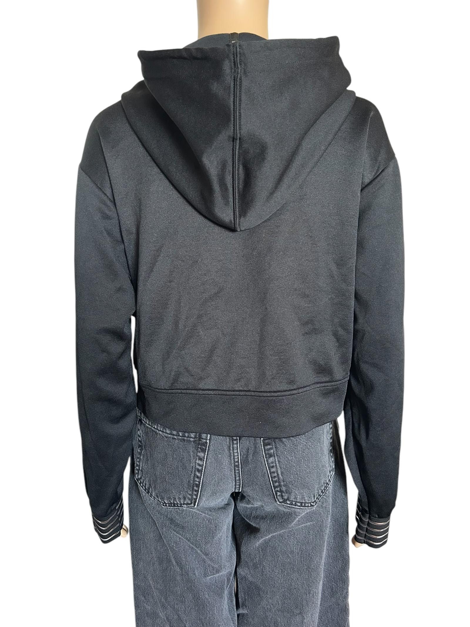 Puma Puma Cropped Zip-Up Hoodie - Black - Stylish Activewear Size L / US 10 / IT 46 - 4 Thumbnail