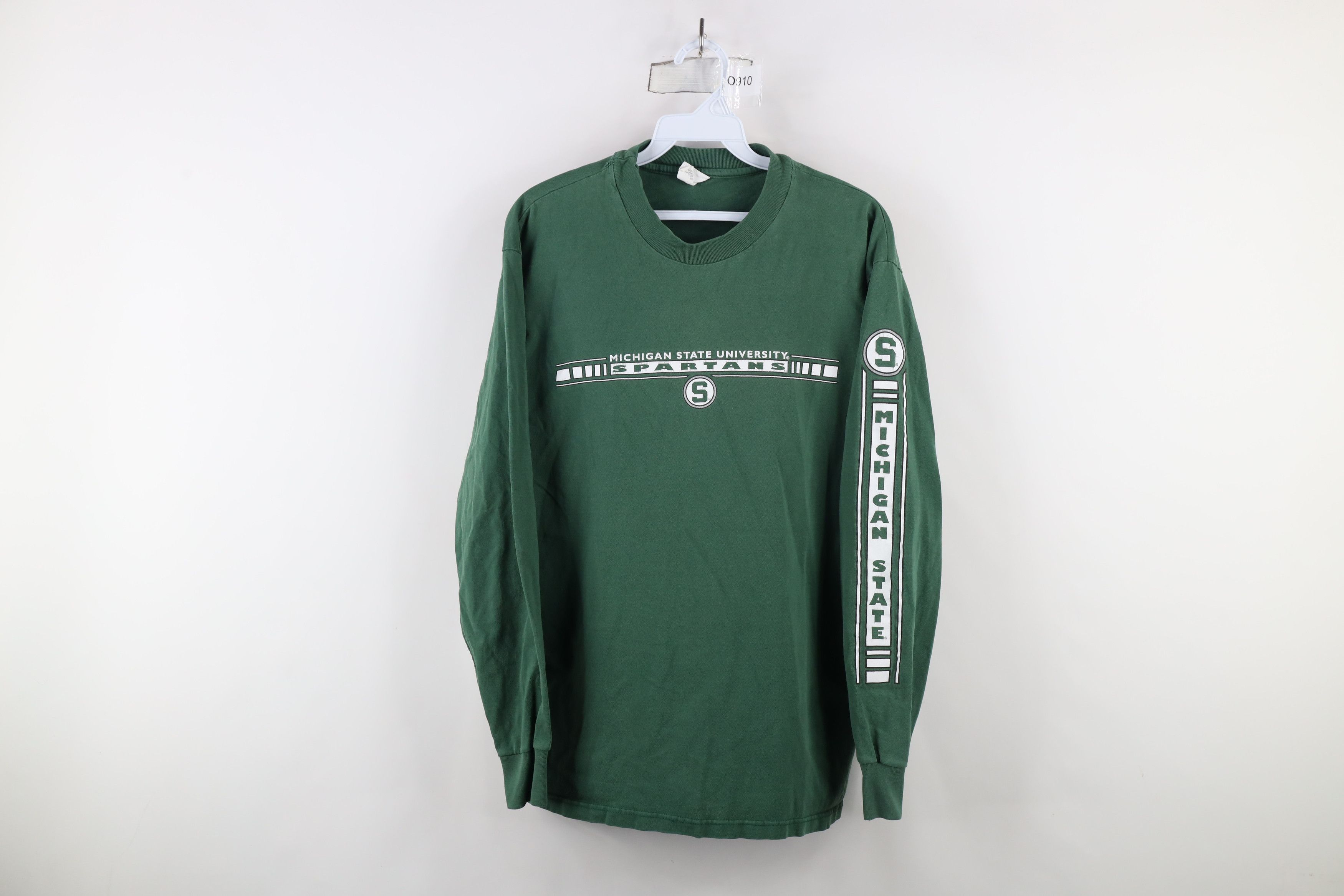 Vintage Vintage 90s Michigan State University Long Sleeve T-Shirt Size US L / EU 52-54 / 3 - 1 Thumbnail