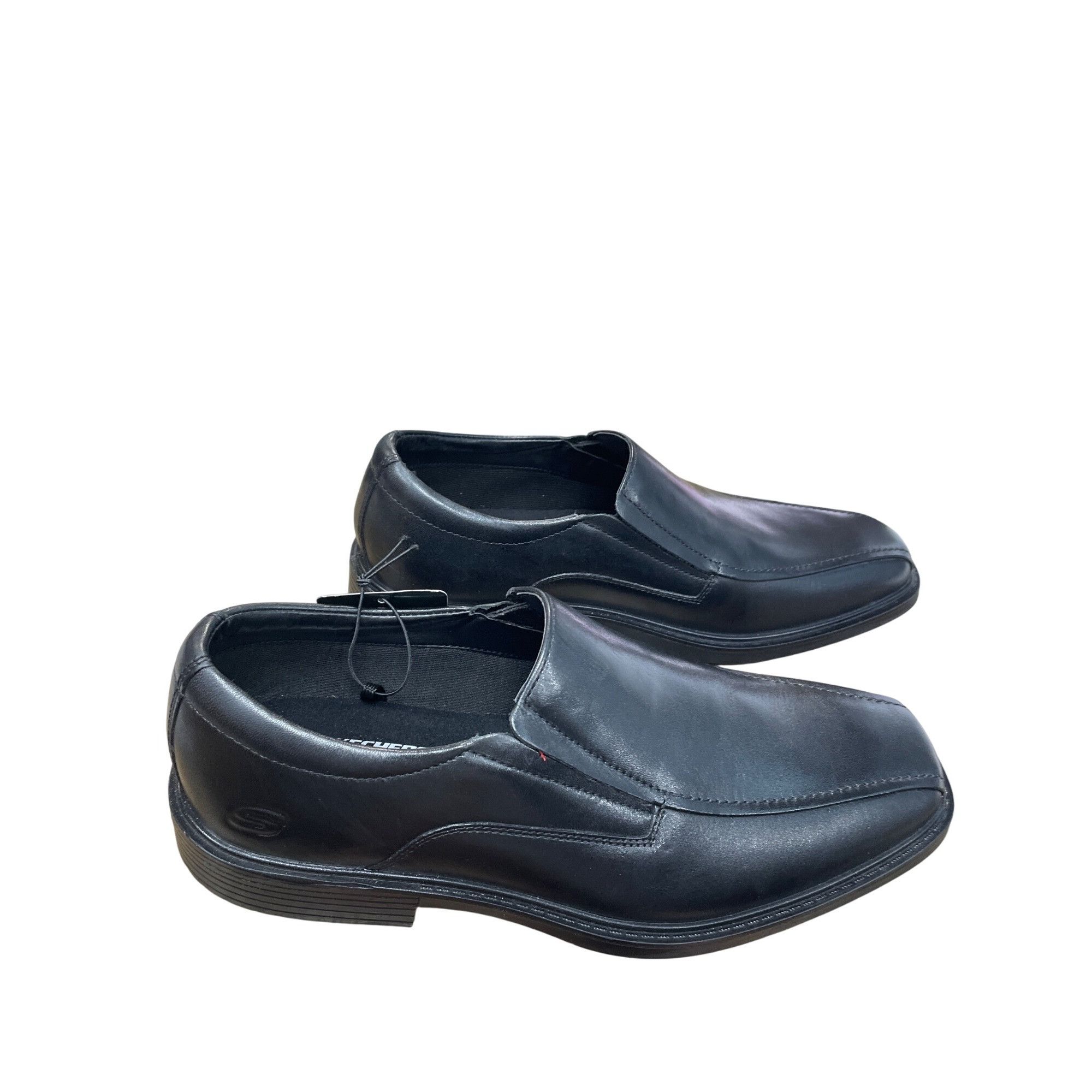 SKECHERS Skechers Classic fit Mens Black Leather Slip Loafers Sz 12 S Size US 12 / EU 45 - 4 Thumbnail