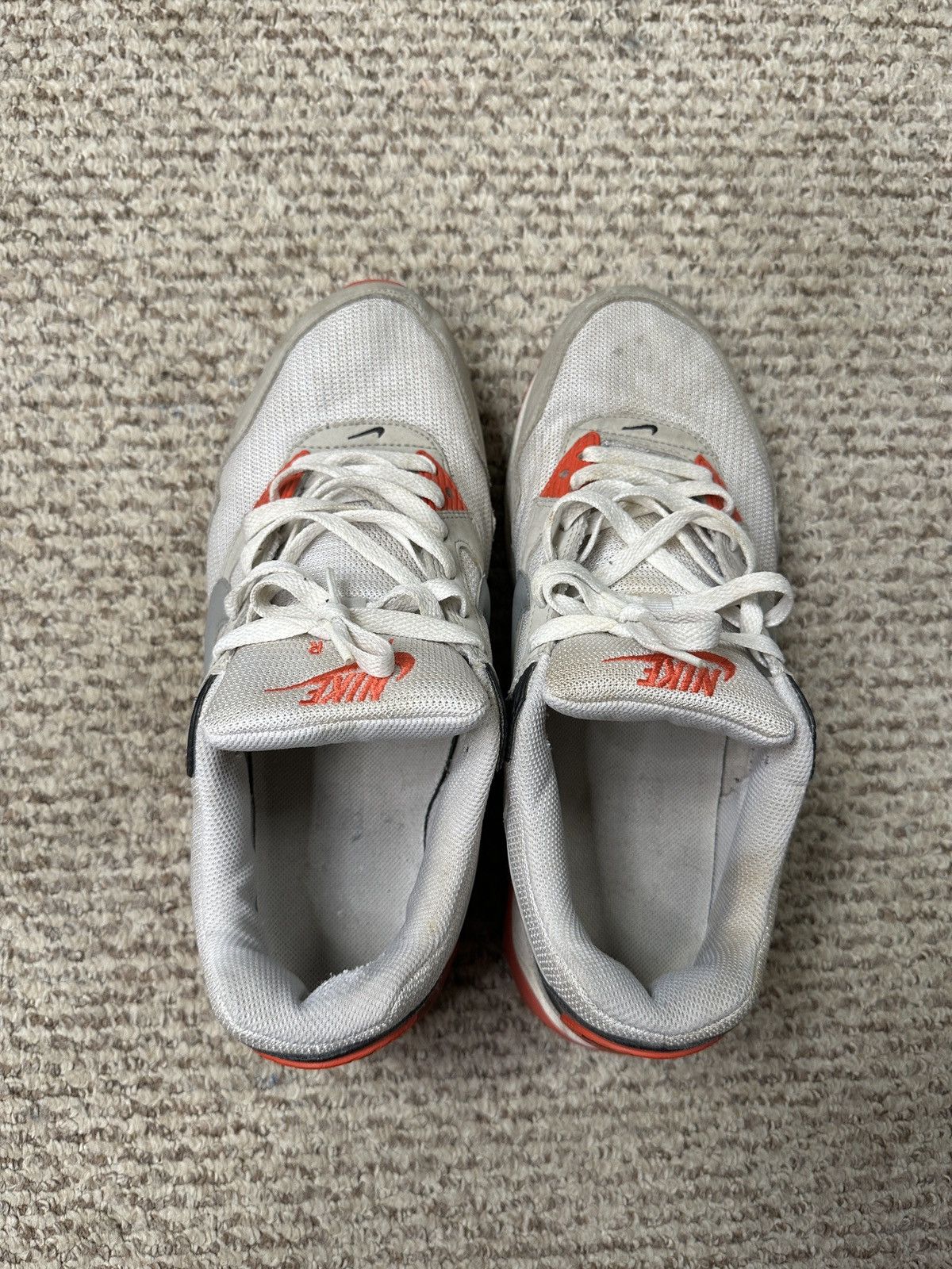 Nike Vintage Nike Air Max Orange White Sz 11.5 Size US 11.5 / EU 44-45 - 2 Thumbnail