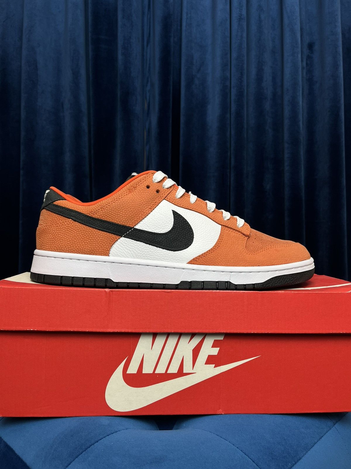 image of Nike Dunk Low By You Shoes in Orange, Men's (Size 13)