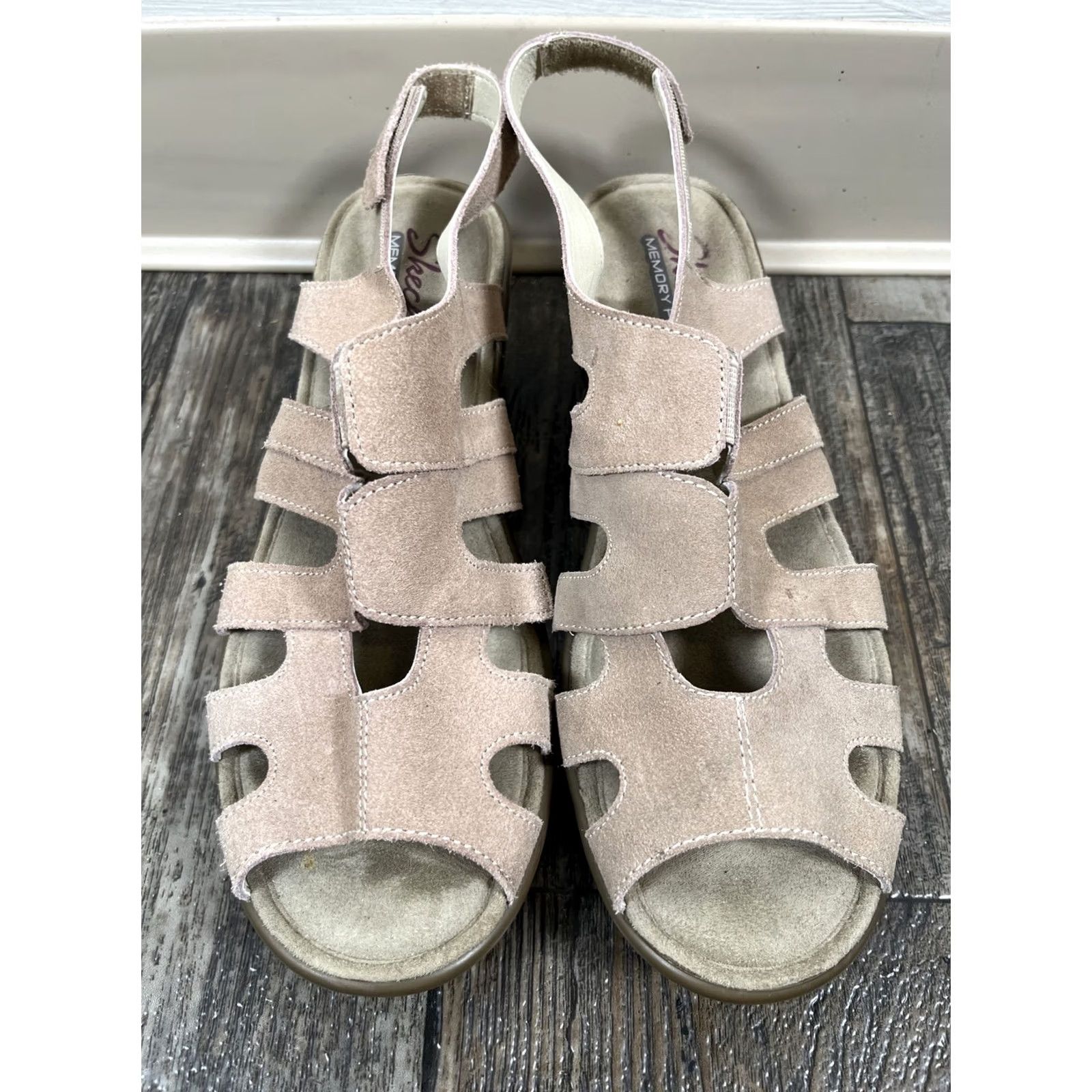 SKECHERS SKECHERS Sandal Women Slingback Memory Foam Wedge Beige 8.5 Size Love Parallel Trapezoid L Size US 9 / IT 39 - 2 Thumbnail