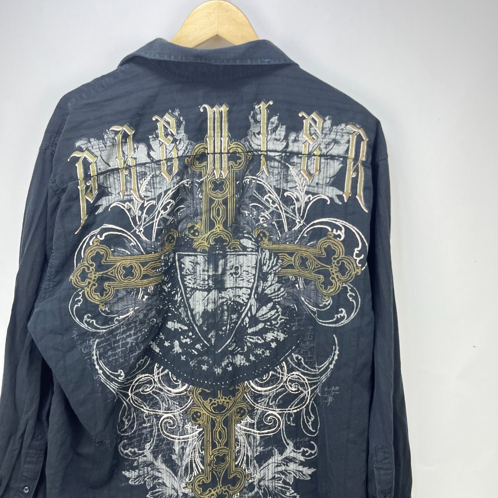 Vintage Vintage Cross MMA Y2K Affliction Jesse Pinkman Button-Up 2XL Size US XXL / EU 58 / 5 - 2 Thumbnail