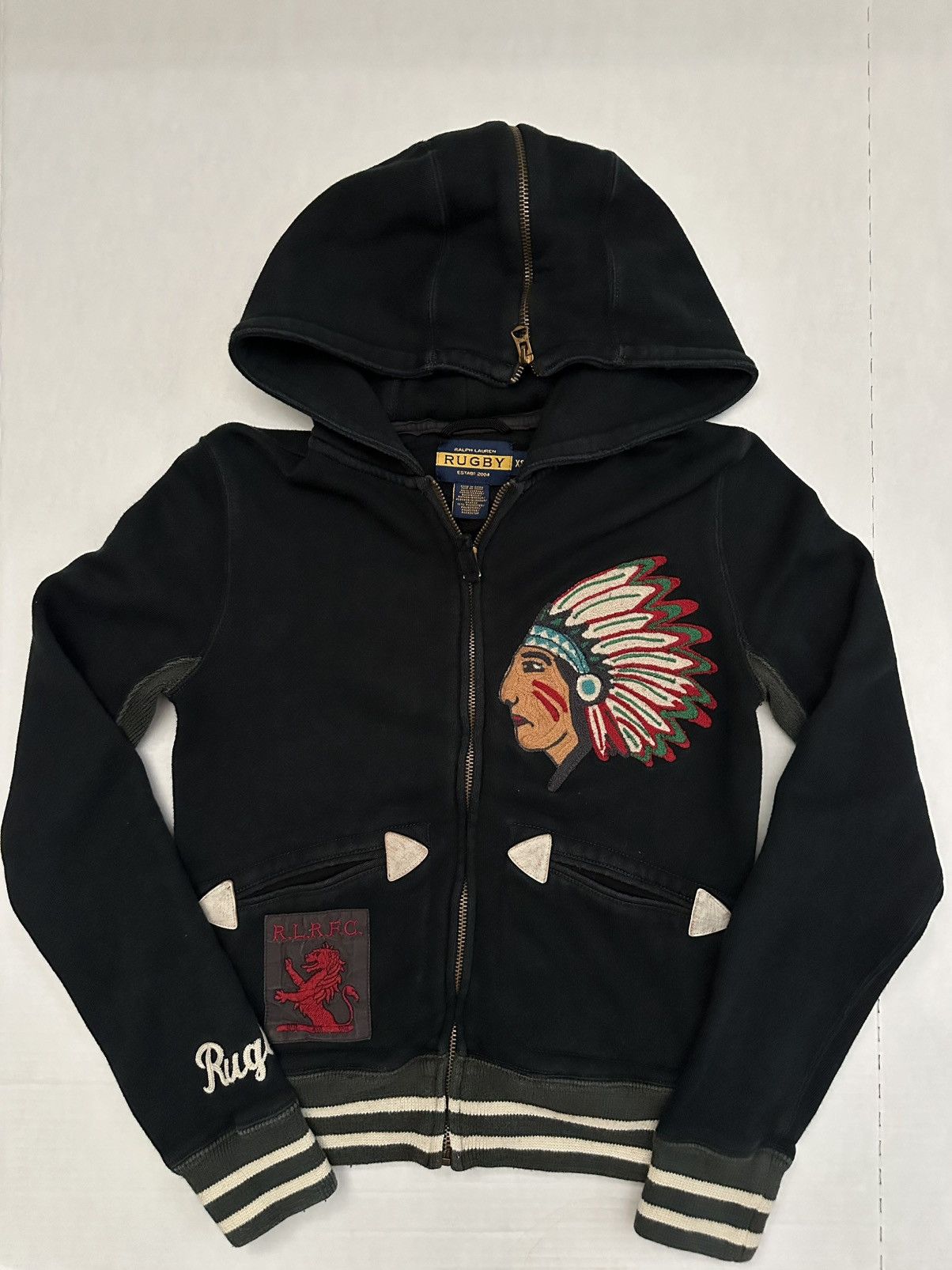 Rugby Ralph Lauren Ralph Lauren Rugby Chief Hooded Sweatshirt Hoodie Women Xs Size XS / US 0-2 / IT 36-38 - 2 Thumbnail