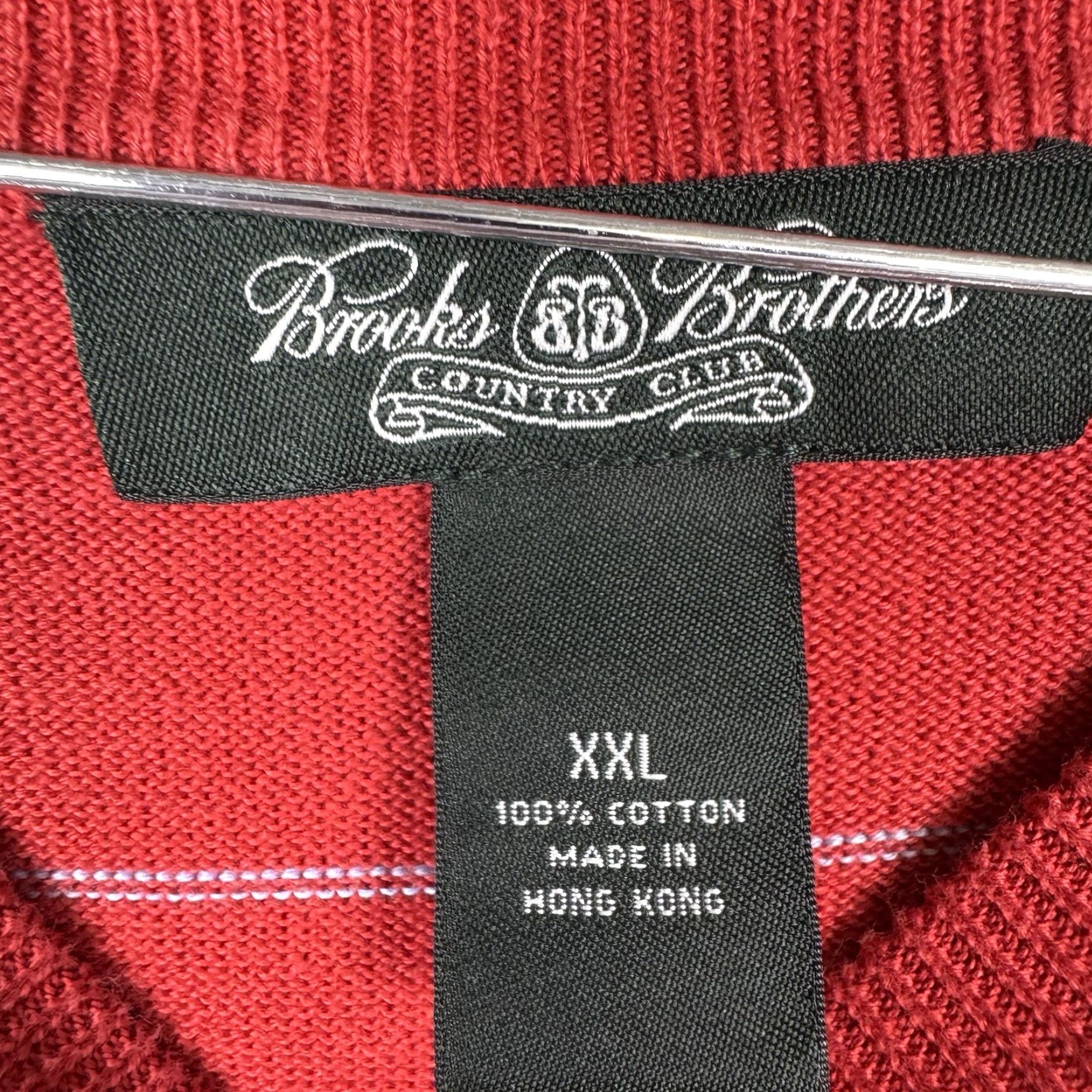 Brooks Brothers Brooks Brothers Sweater Men 2XL Shirt Pullover Crew Red Windowpane Golf Size US XXL / EU 58 / 5 - 4 Thumbnail