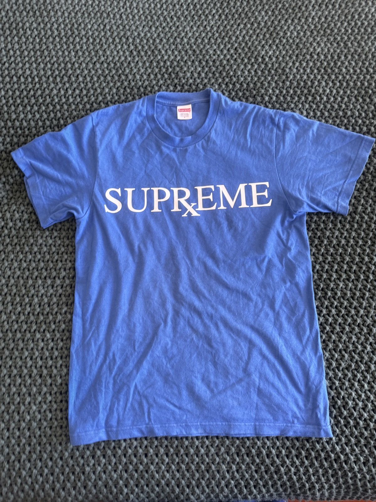 Supreme blue x tee size small worn once