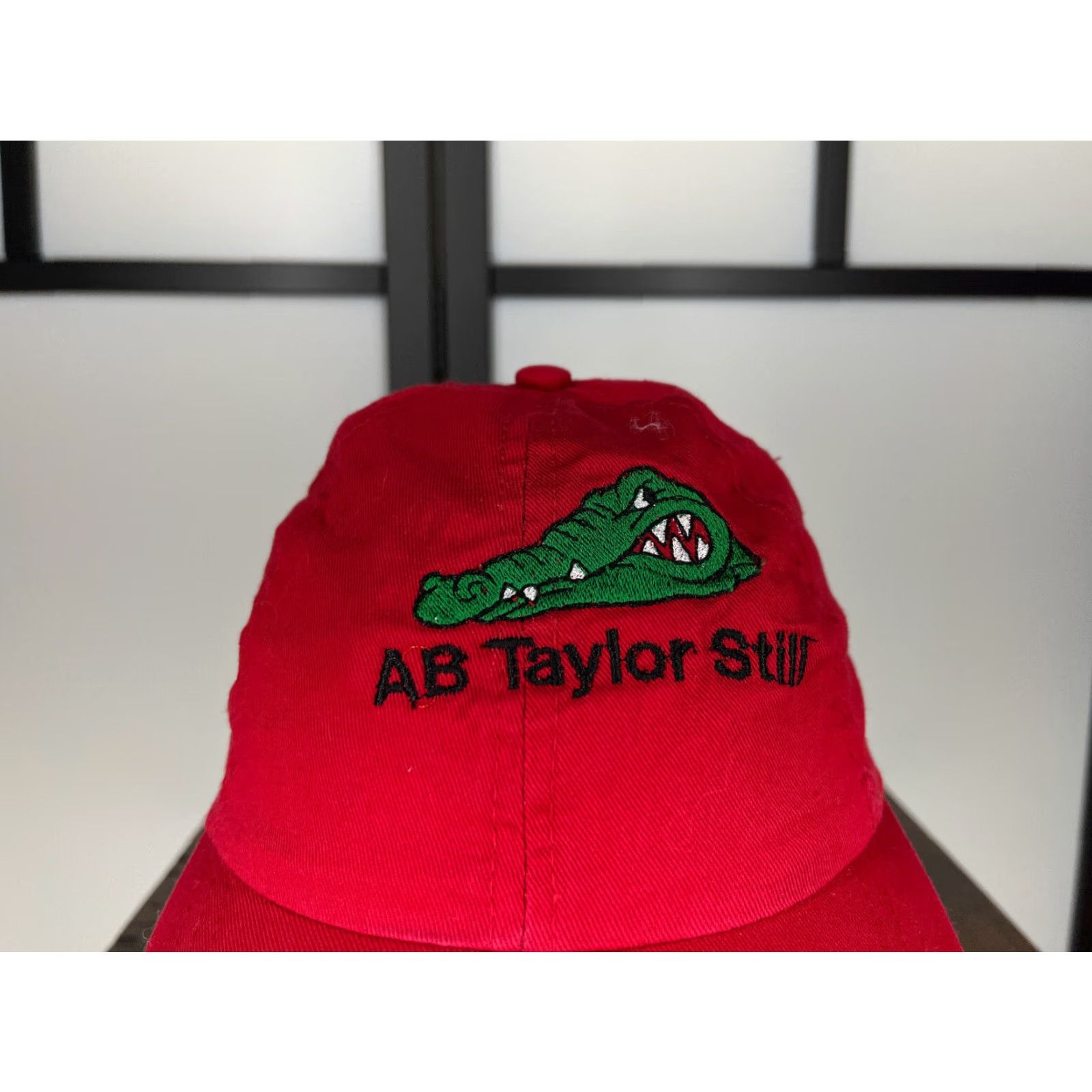 Vintage AB Taylor Still Hat Strap Back Adult One Size Red Alligator Head 100% Cotton Size ONE SIZE - 2 Thumbnail
