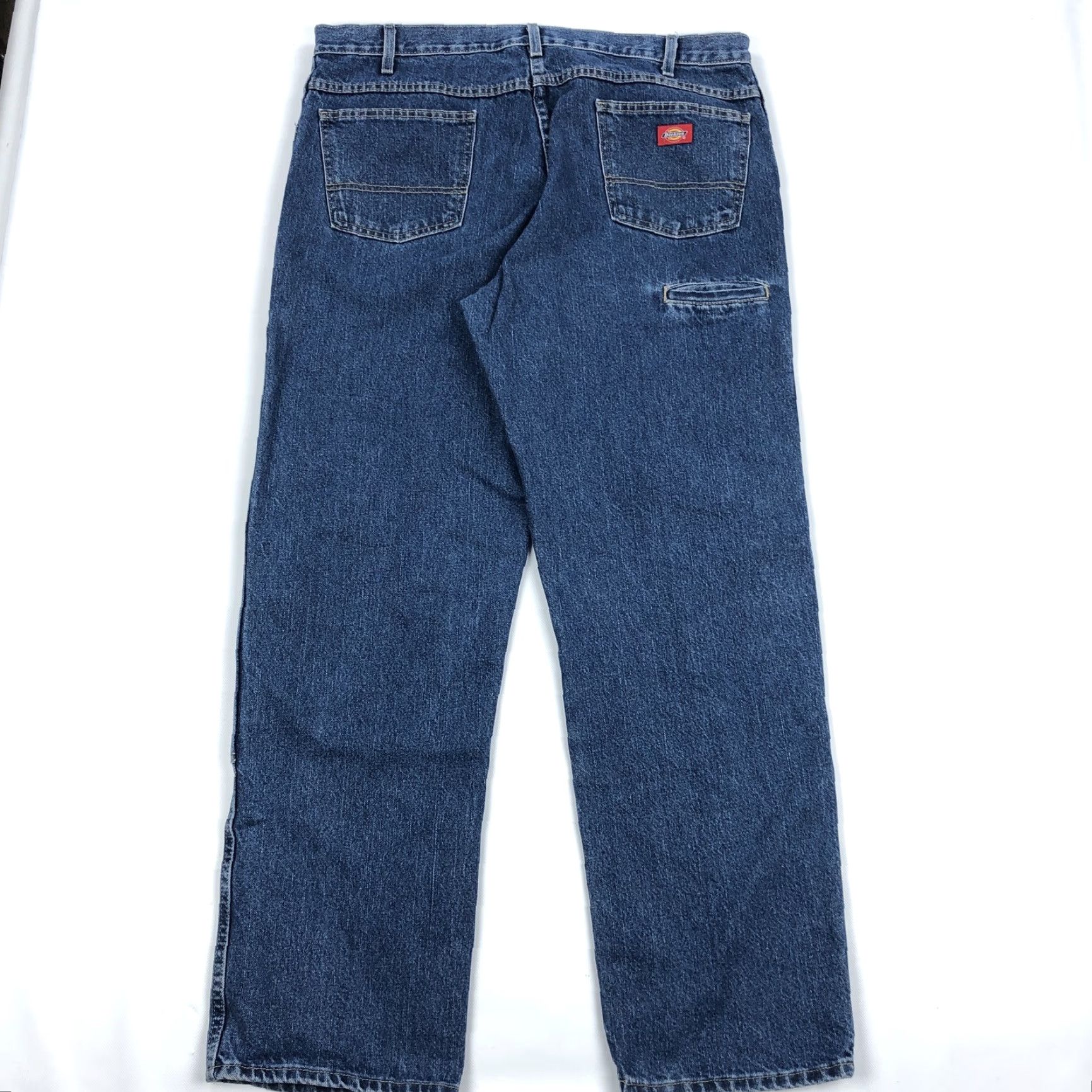 Dickies Dickies Men's 38x32 Relaxed Fit Double Knee Carpenter Jeans Workwear Blue Denim Size US 38 / EU 54 - 3 Thumbnail