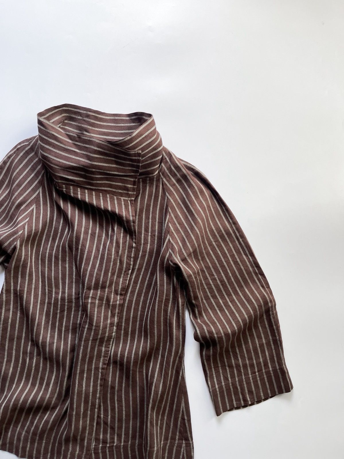 Japanese Brand Japanese Designer – KEIKO KISHI by nosh Draped Shirt Size M / US 6-8 / IT 42-44 - 9 Thumbnail