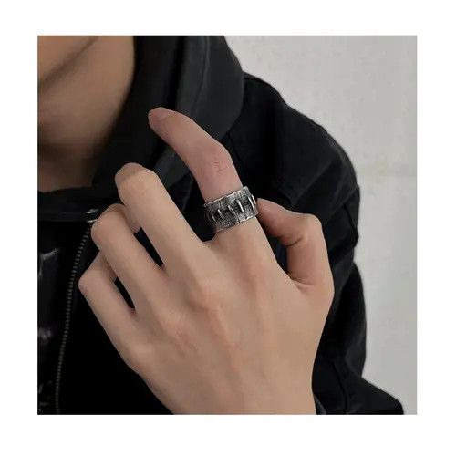 Jewelry Crazy Jewelry Rings Open Size Chrome Ring (Size 7-13) Size ONE SIZE - 3 Thumbnail