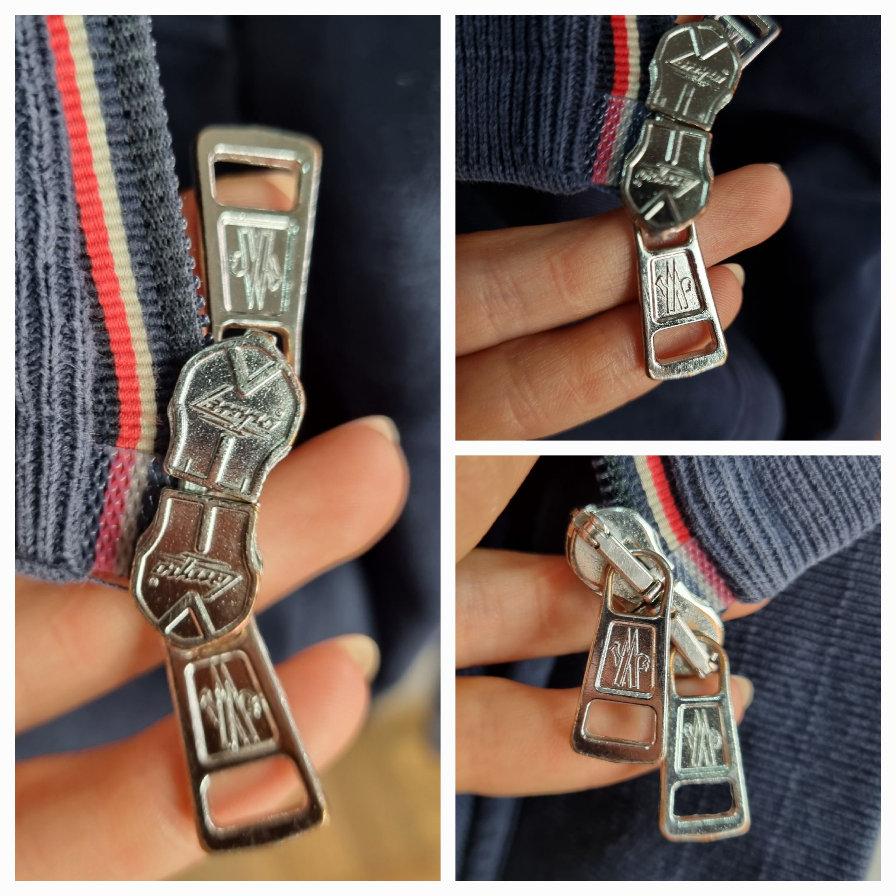 Moncler × Vintage Faded Moncler Knitted Zip Up Hoodie Size US M / EU 48-50 / 2 - 20 Thumbnail