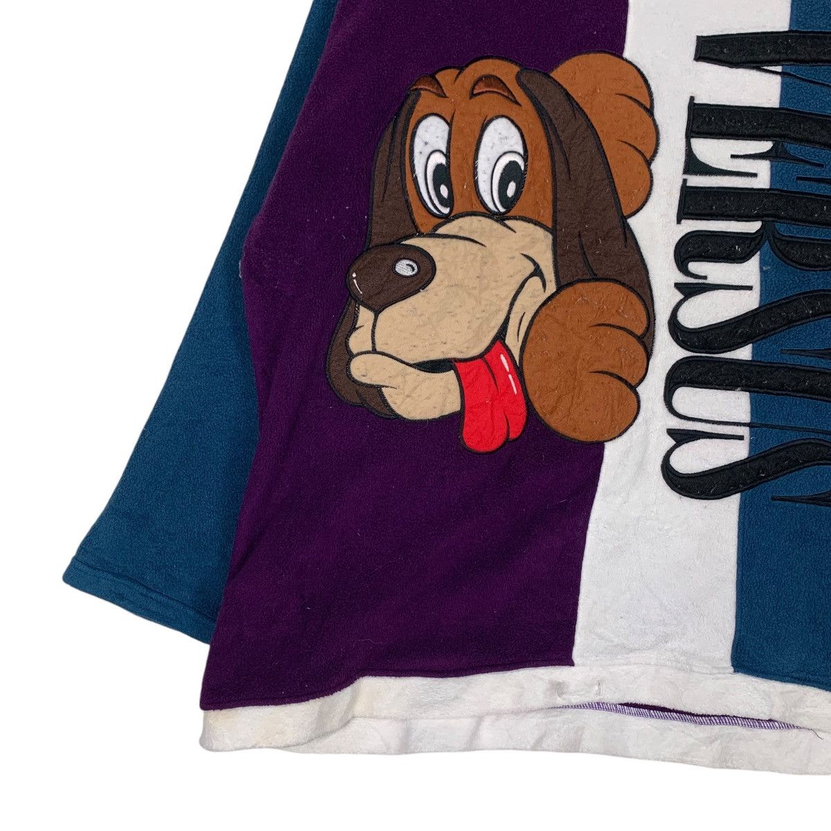 Japanese Brand LOUIS VERSUS Big Logo Colorblock Pullover Fleece #1259-C57 Size US M / EU 48-50 / 2 - 3 Thumbnail
