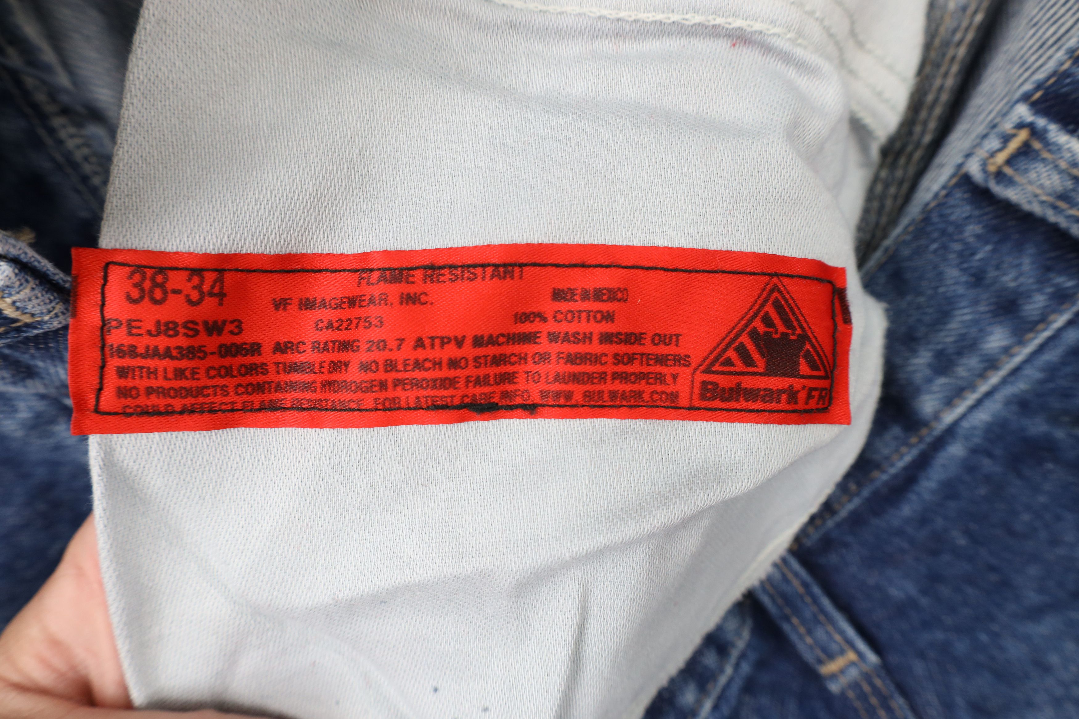 Vintage Vintage Bulwark FR Resistant Work Wide Leg Dungaree Jeans Size US 38 / EU 54 - 7 Thumbnail