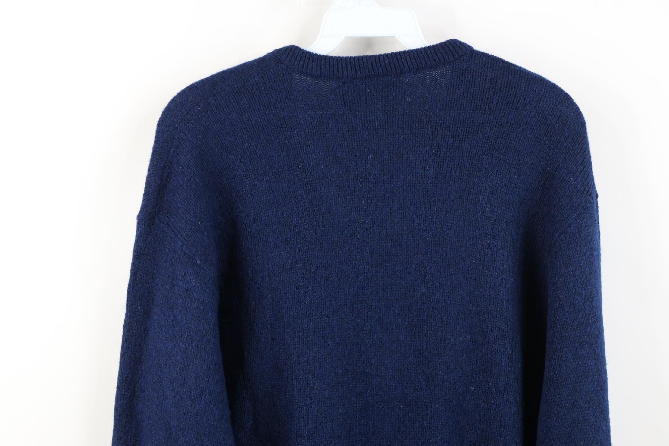 Vintage Vintage 70s Streetwear Blank Wool Knit V-Neck Sweater USA Size US M / EU 48-50 / 2 - 8 Thumbnail