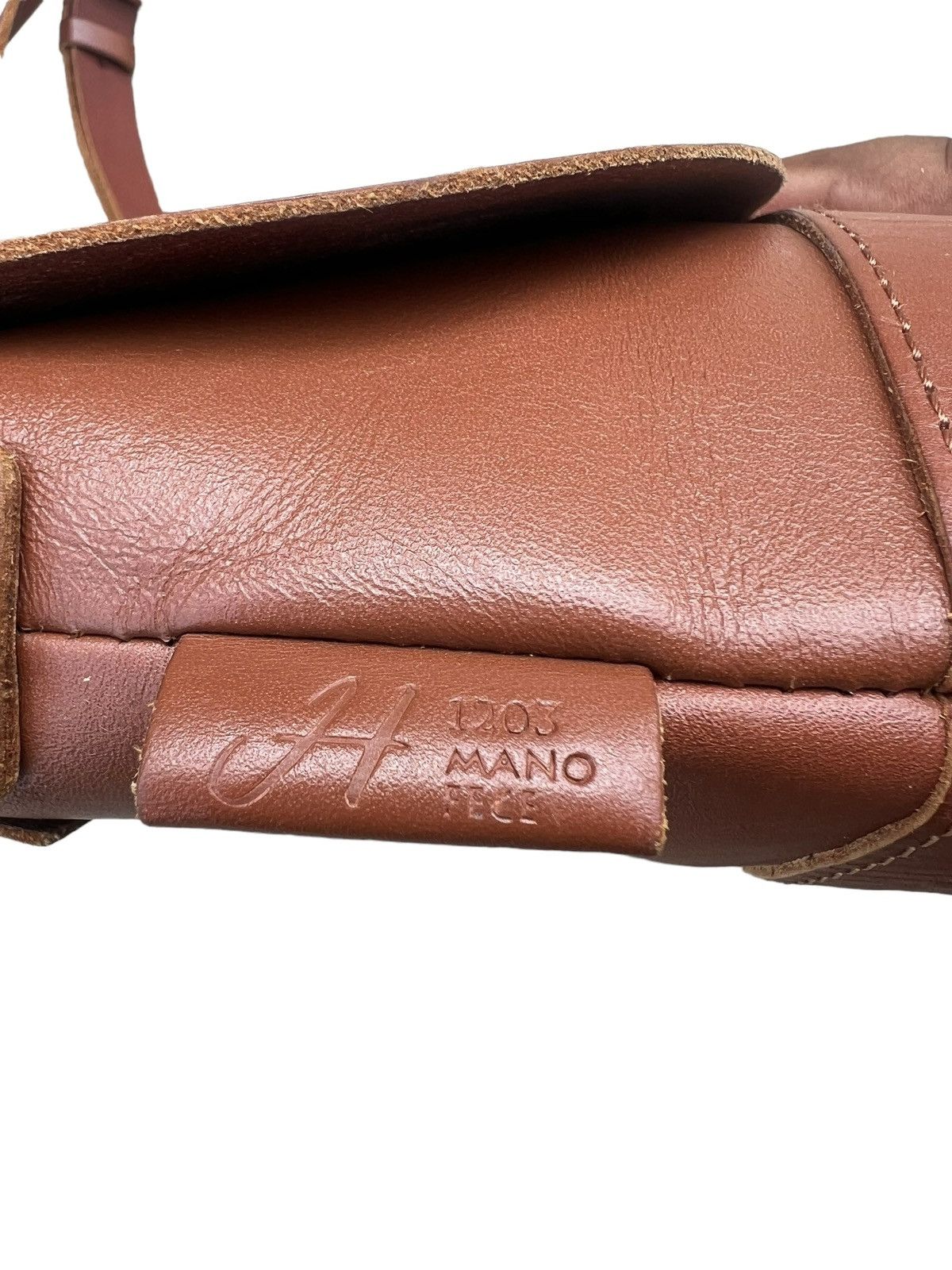 Leather Vintage H1203 Mano Fece Japan Leather Bag Size ONE SIZE - 14 Thumbnail