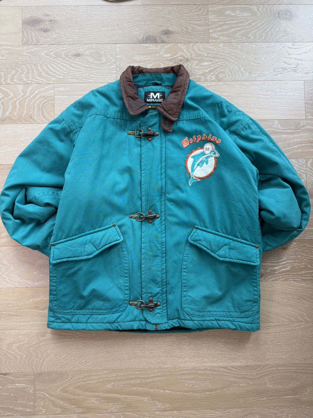 Mirage RARE GRAIL Vintage Miami Dolphins 80s Jacket Size US L / EU 52-54 / 3 - 1 Thumbnail