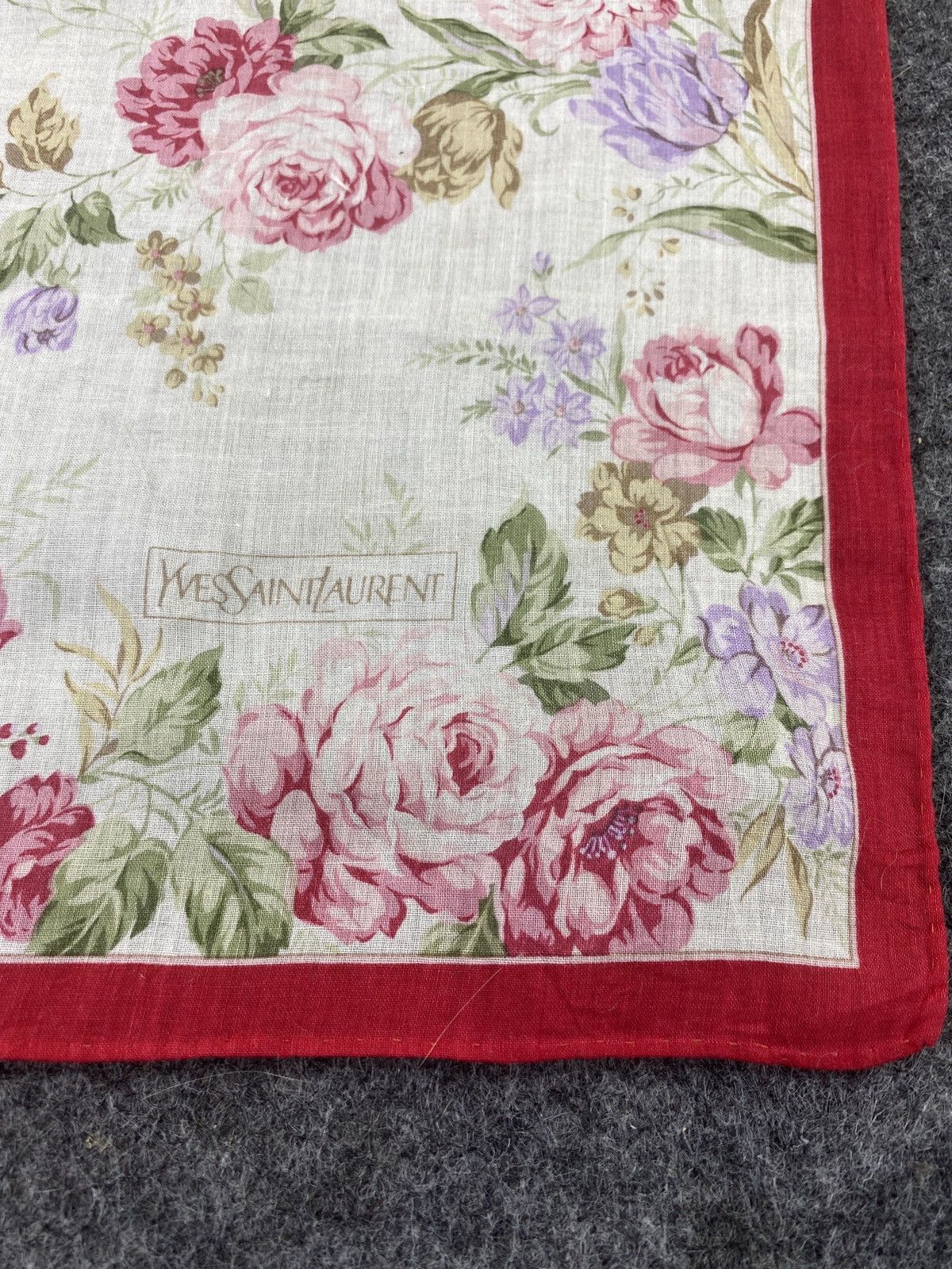 Vintage × Yves Saint Laurent Yves Saint Laurent Floral Handkerchiefs / Neckerchief B001 Size ONE SIZE - 5 Thumbnail