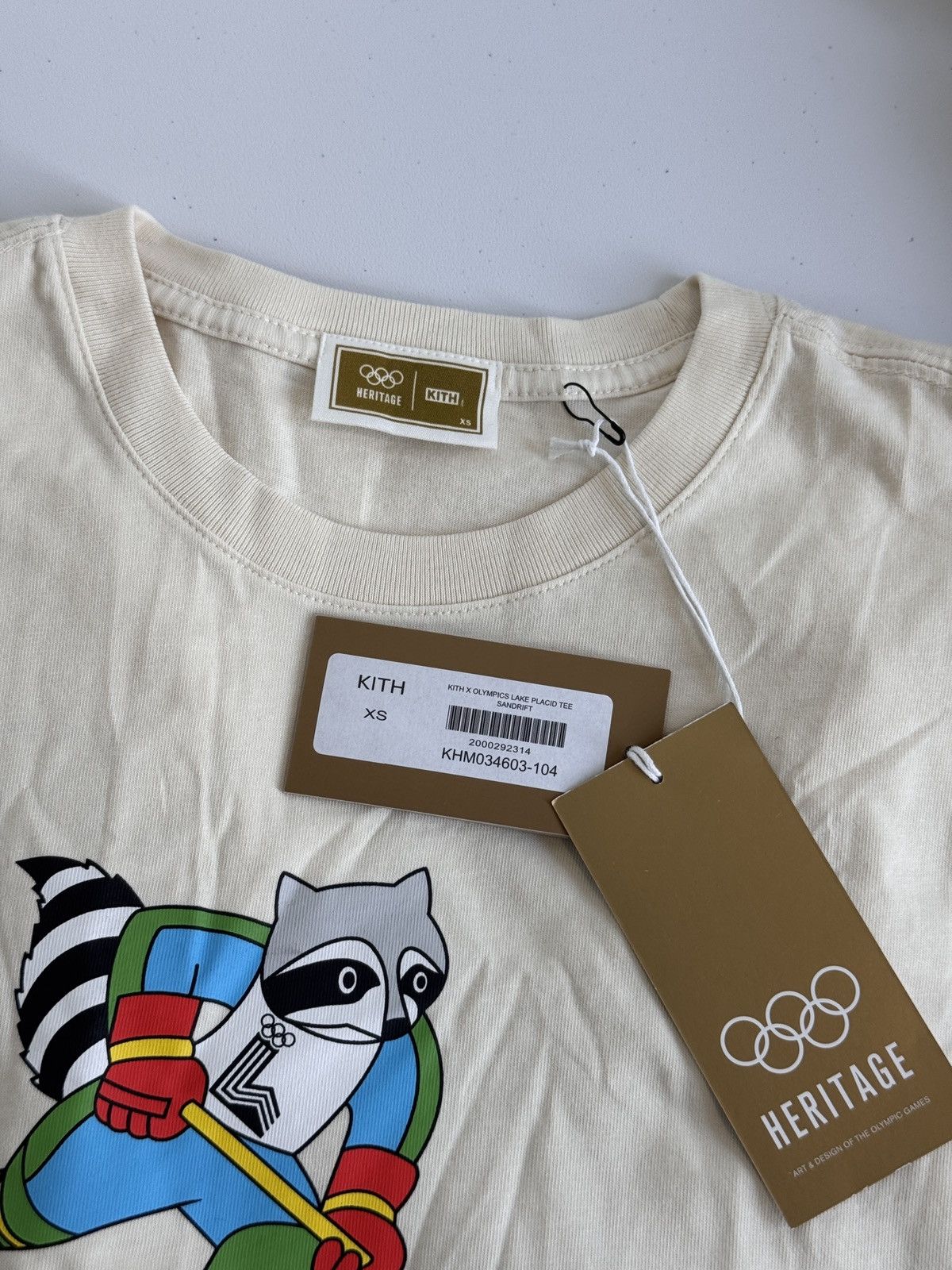 Kith Kith x Olympics Mens Lake Placid Tee Sandrift Size XS NEW Size US XS / EU 42 / 0 - 2 Thumbnail