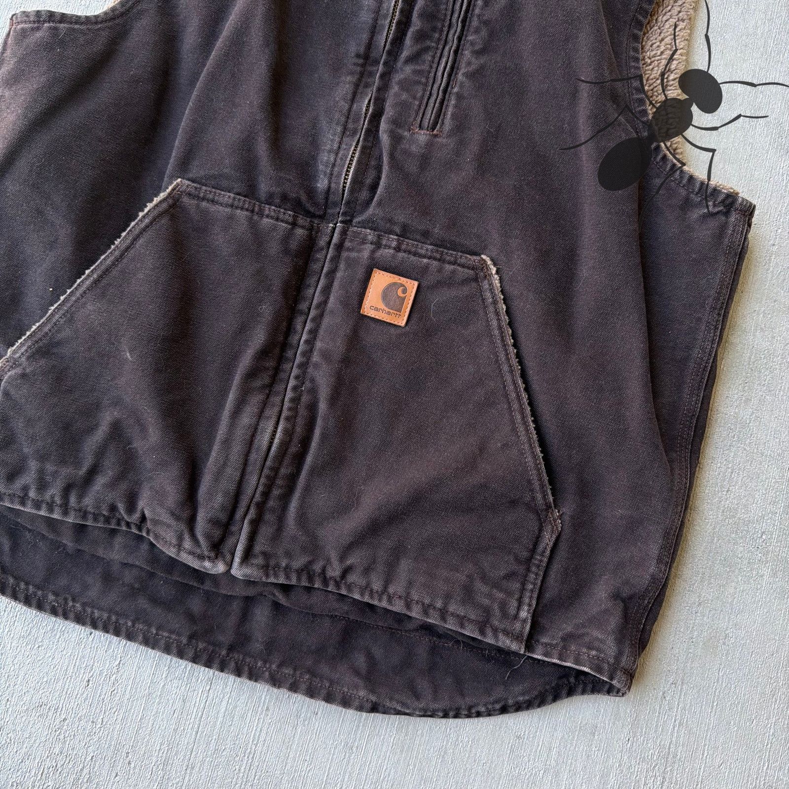 Carhartt × Vintage Carhartt V33 DKB brown work wear vest Size US M / EU 48-50 / 2 - 2 Thumbnail