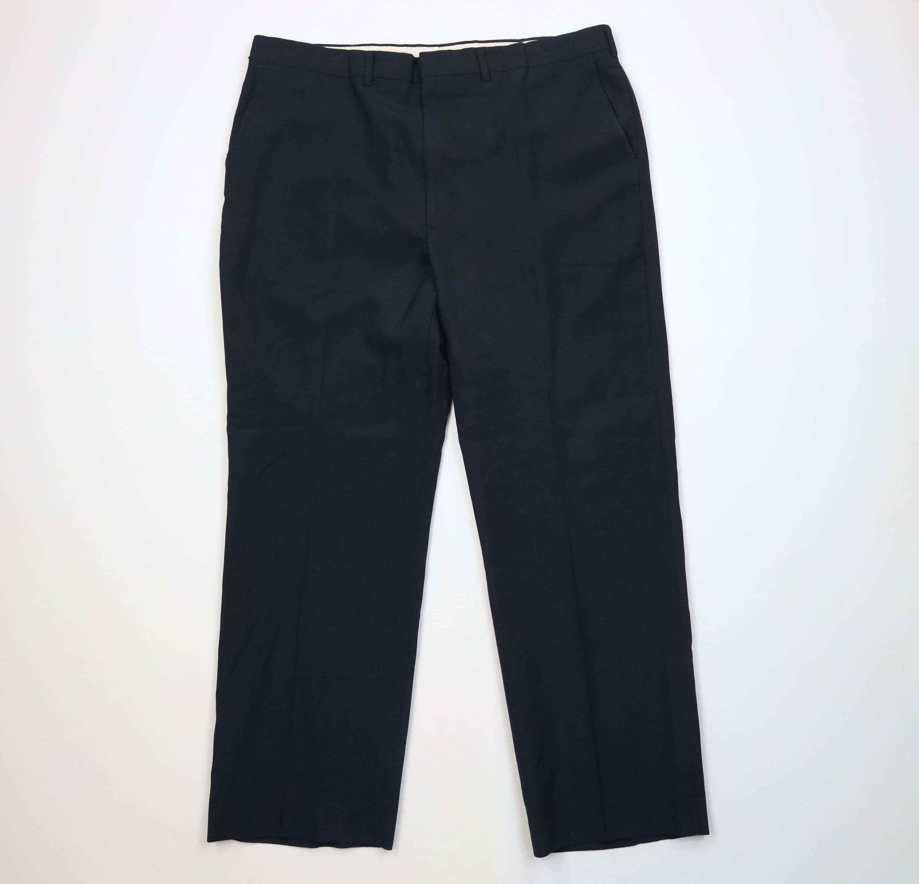 Vintage Vintage 70s Blend Knit Pinstriped Wide Leg Chino Pants US Size US 38 / EU 54 - 1 Thumbnail