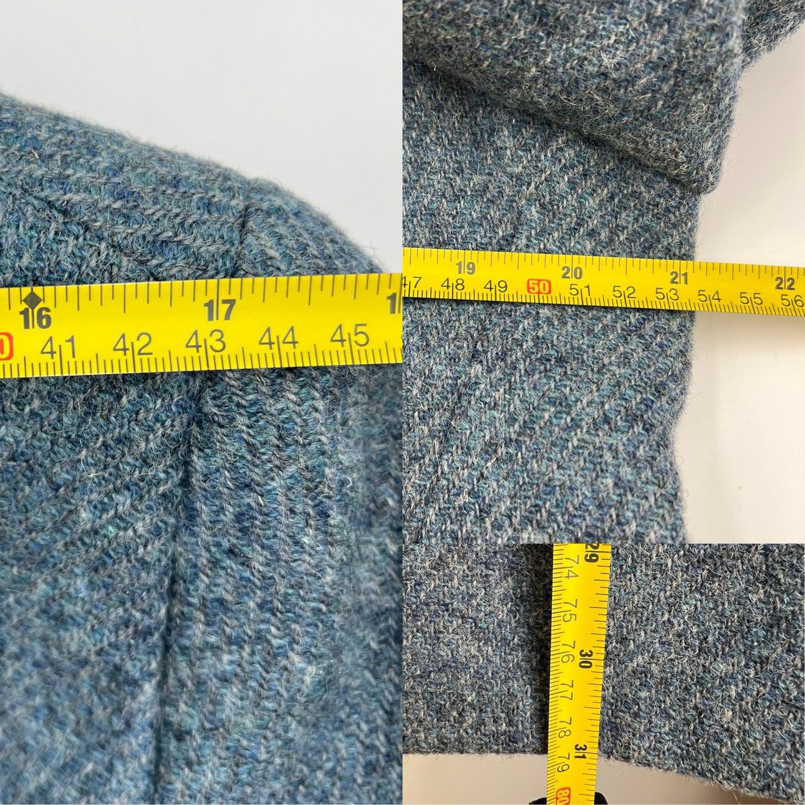 Harris Tweed × Vintage Harris Tweed Blue Wool Blazer Single Breasted 2 Button Size 42R - 11 Thumbnail