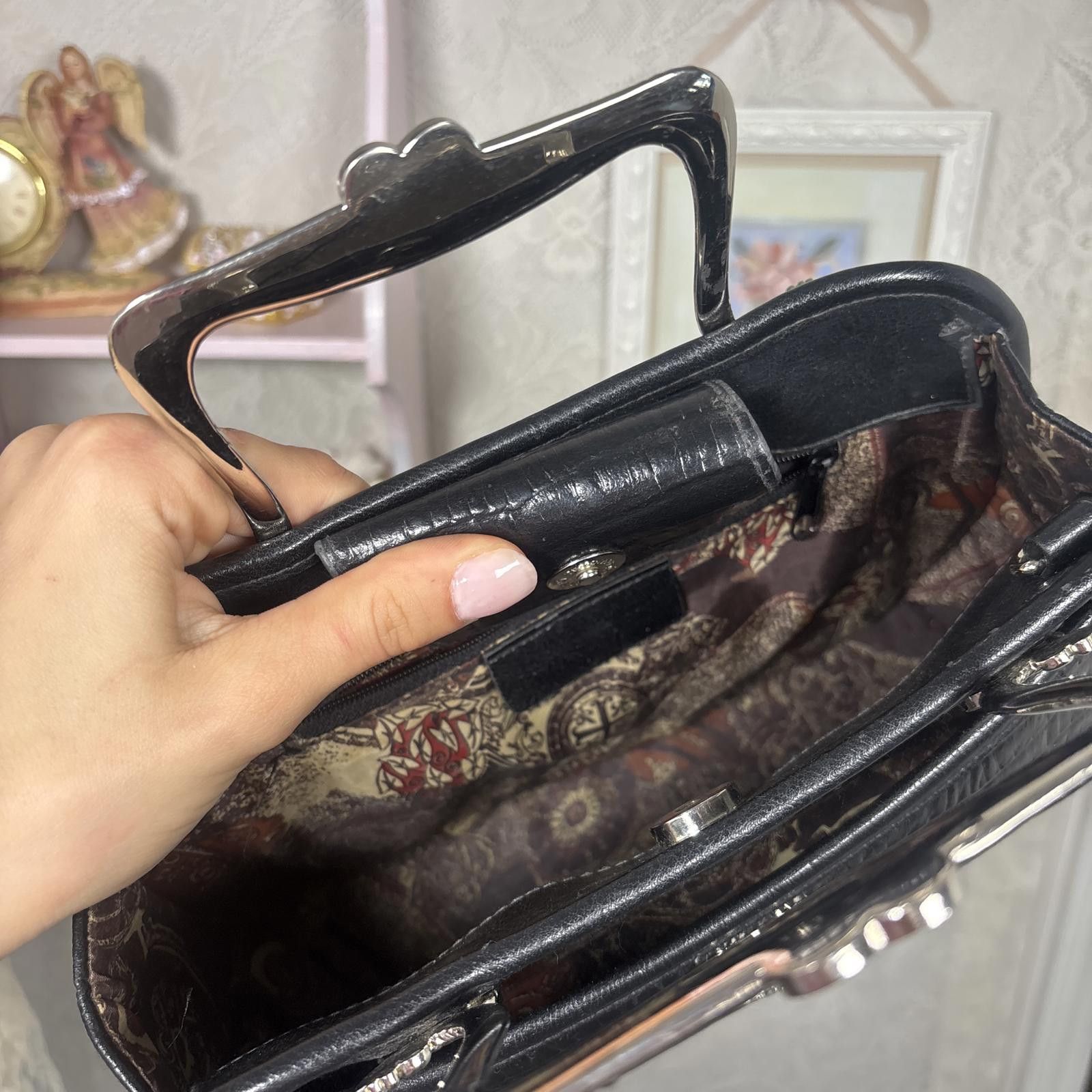 Other vintage leather hand bag with silver hardware Size ONE SIZE - 5 Thumbnail