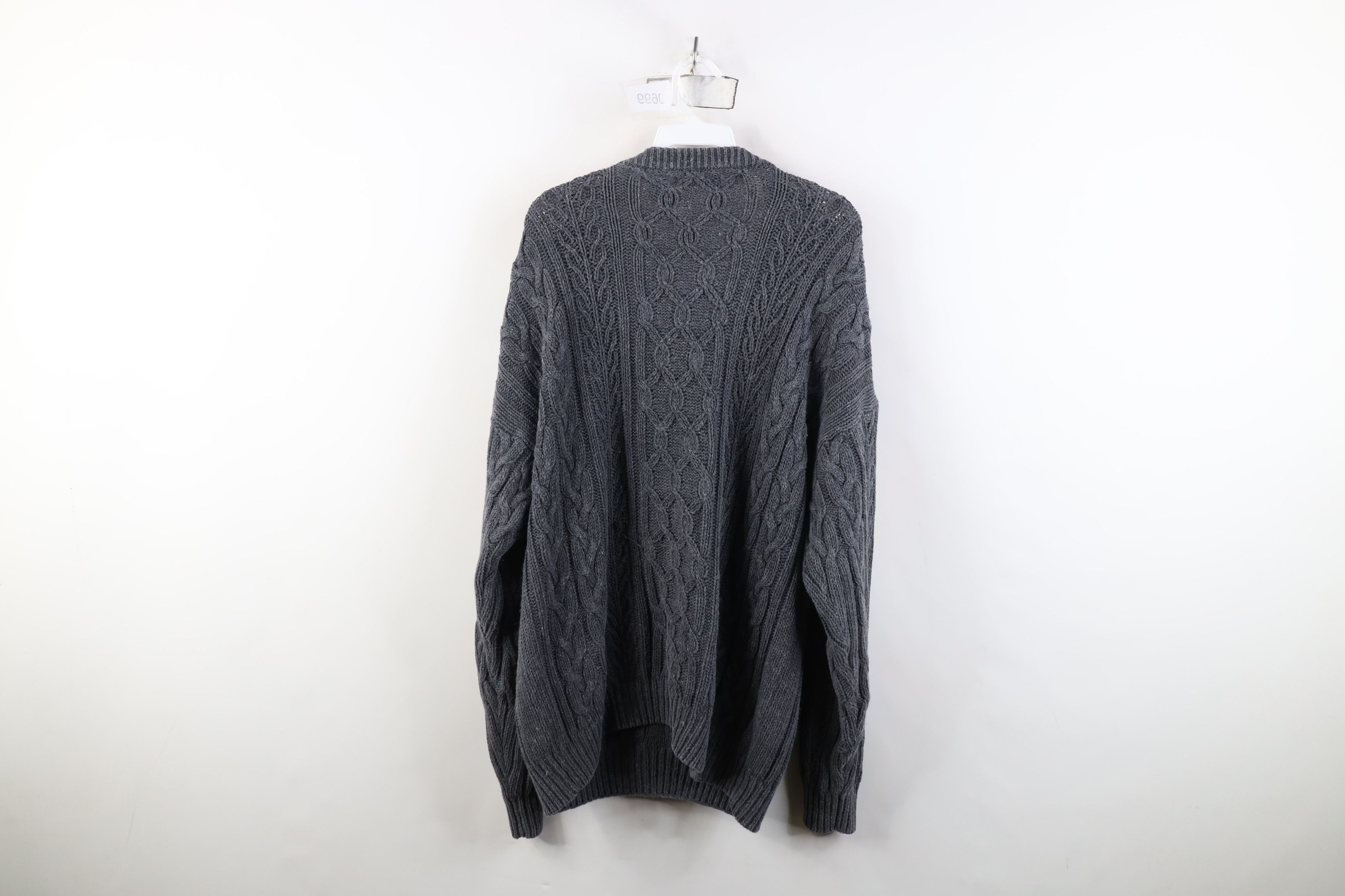 Vintage Vintage 90s Streetwear Fisherman Chunky Cable Knit Sweater Size US L / EU 52-54 / 3 - 11 Thumbnail